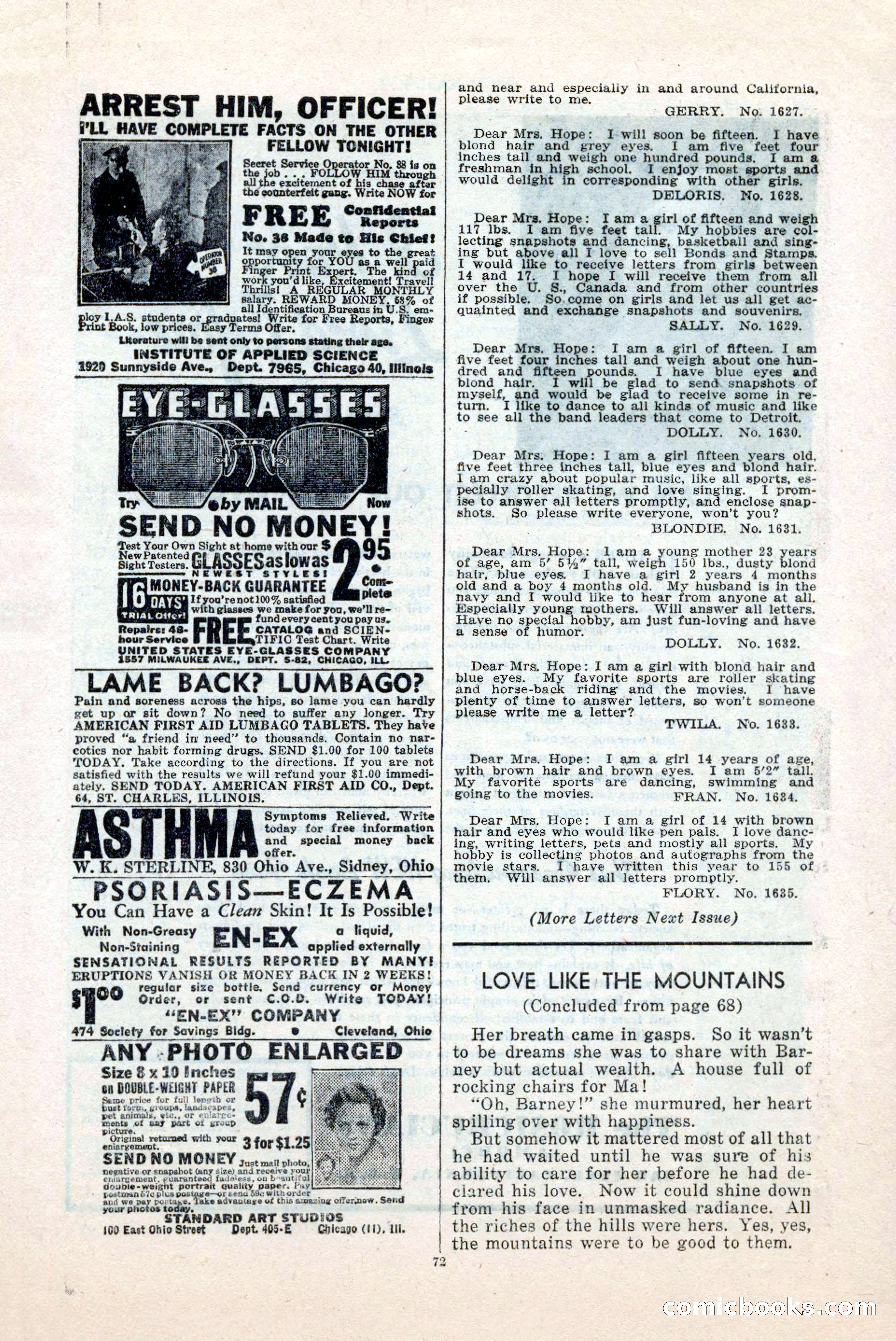 Popular Love, May 1945 — page 72 of 84