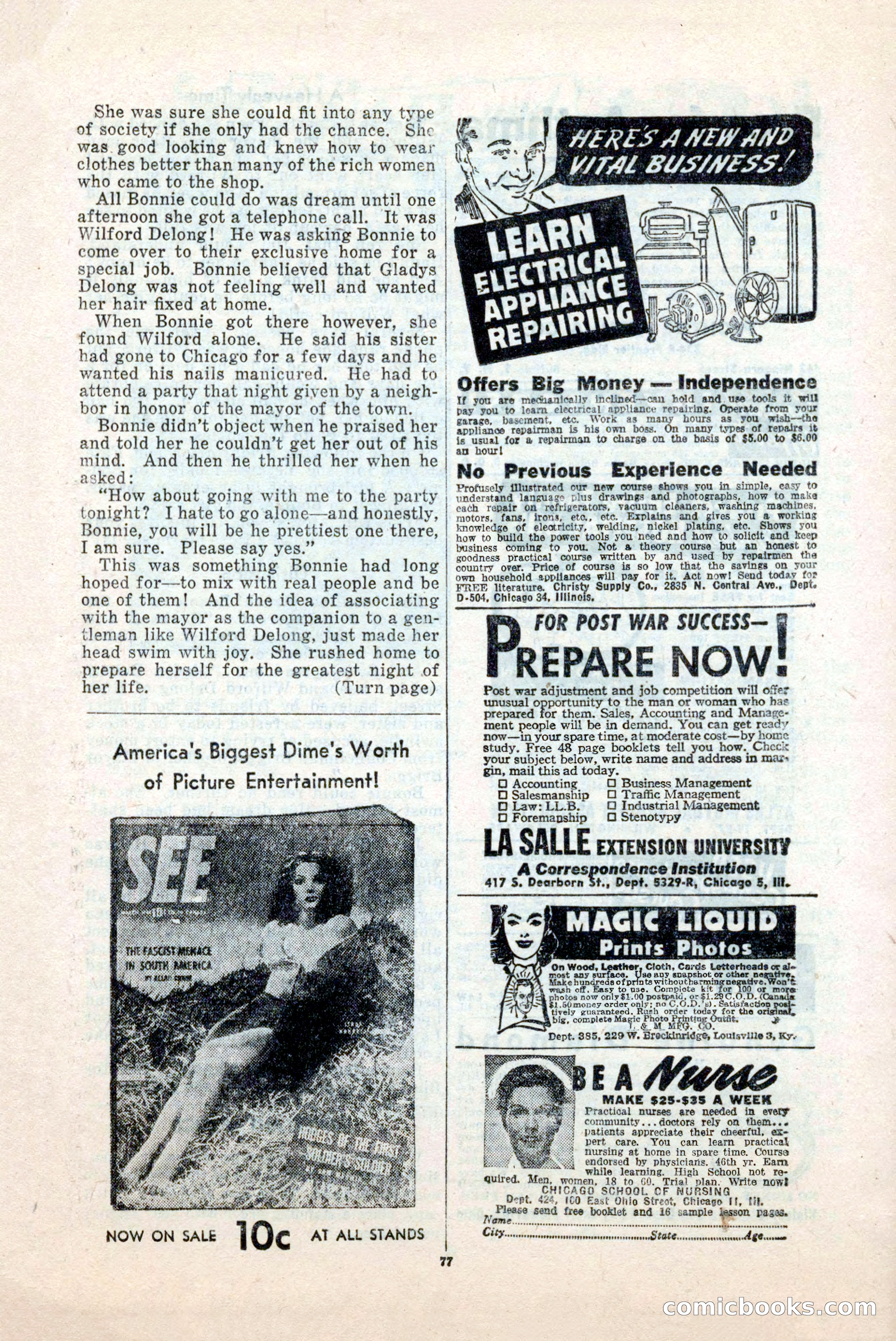 Popular Love, May 1945 — page 77 of 84