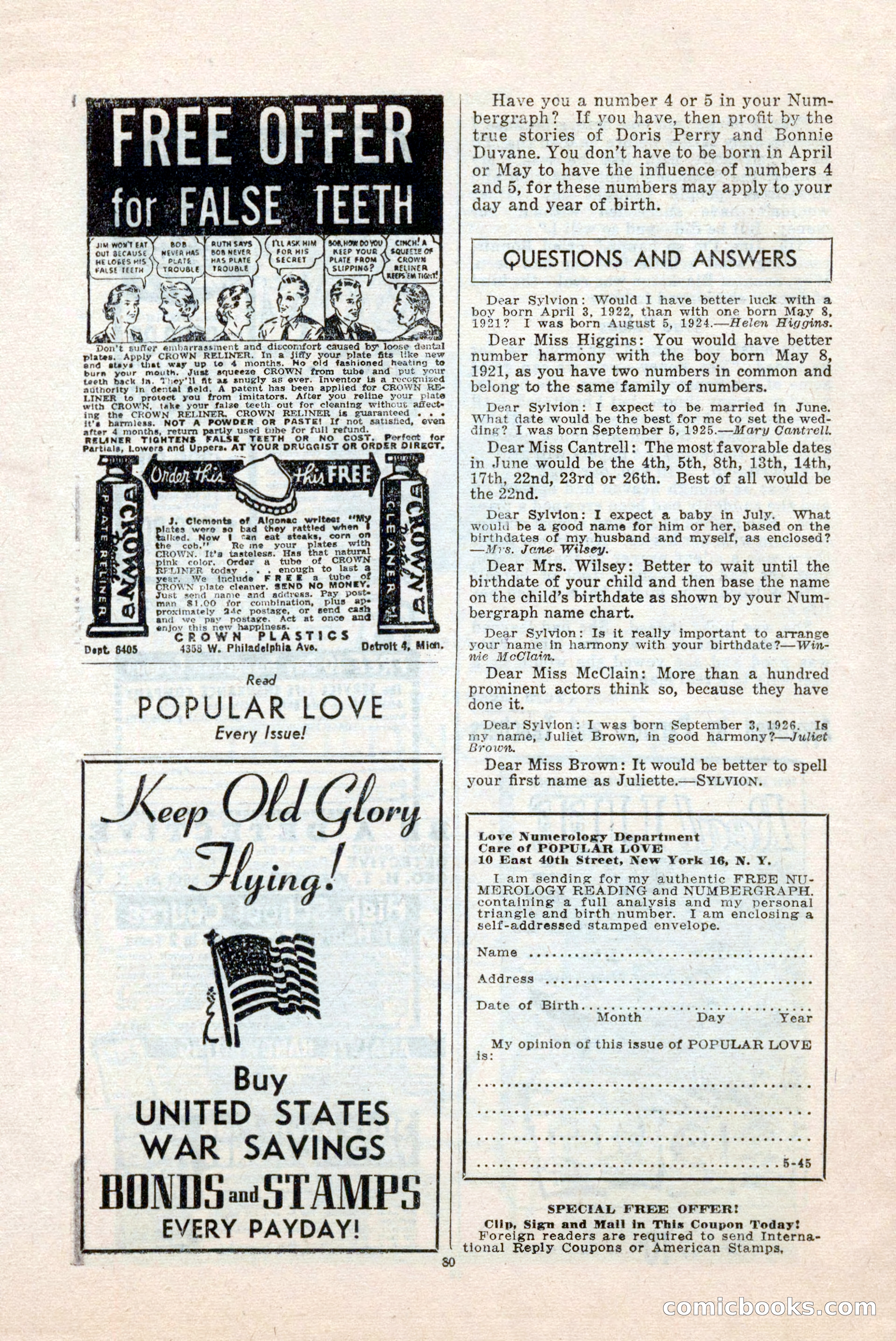 Popular Love, May 1945 — page 80 of 84