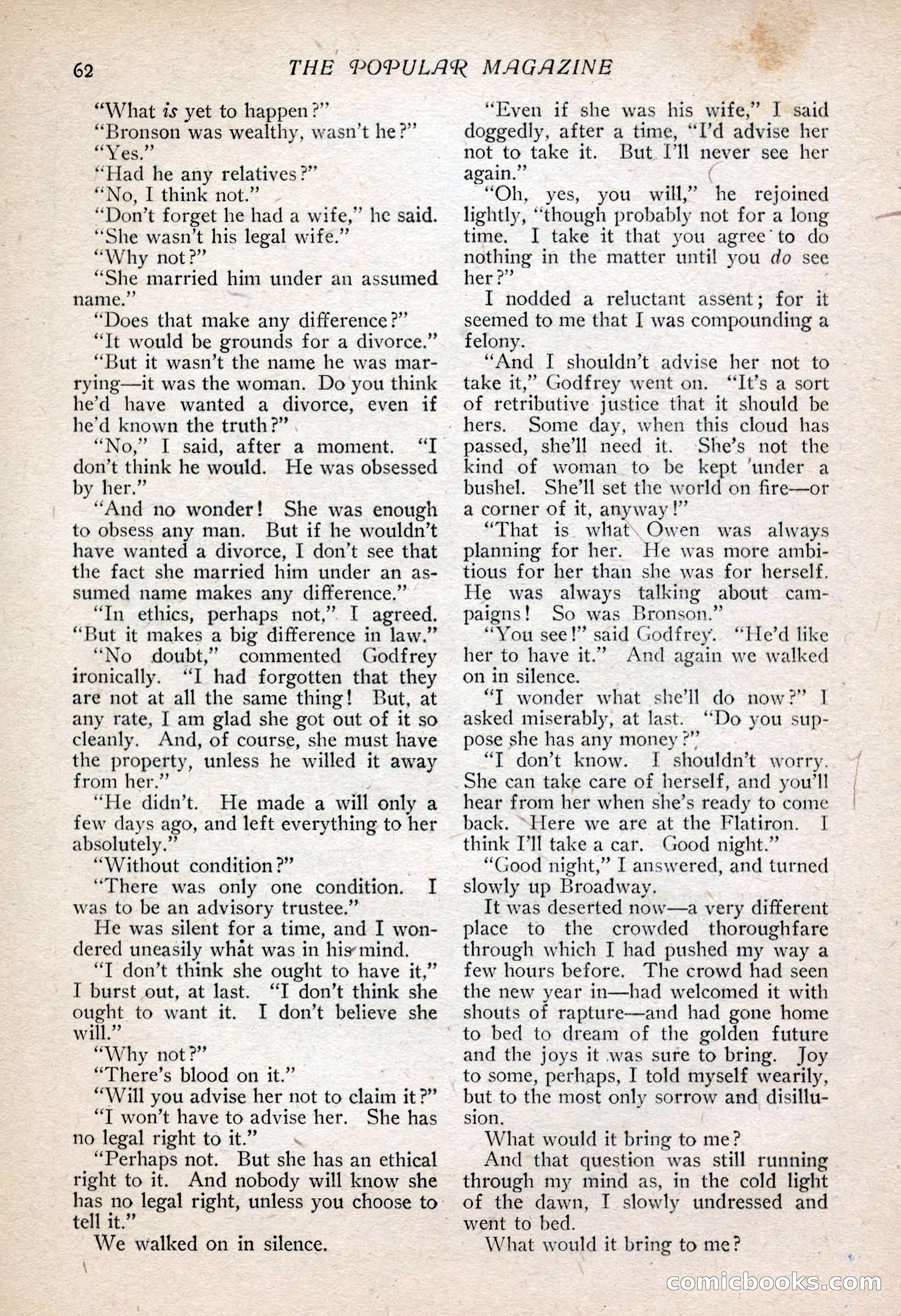 The Popular Magazine, Vol. 30, No. 4 — page 72 of 268