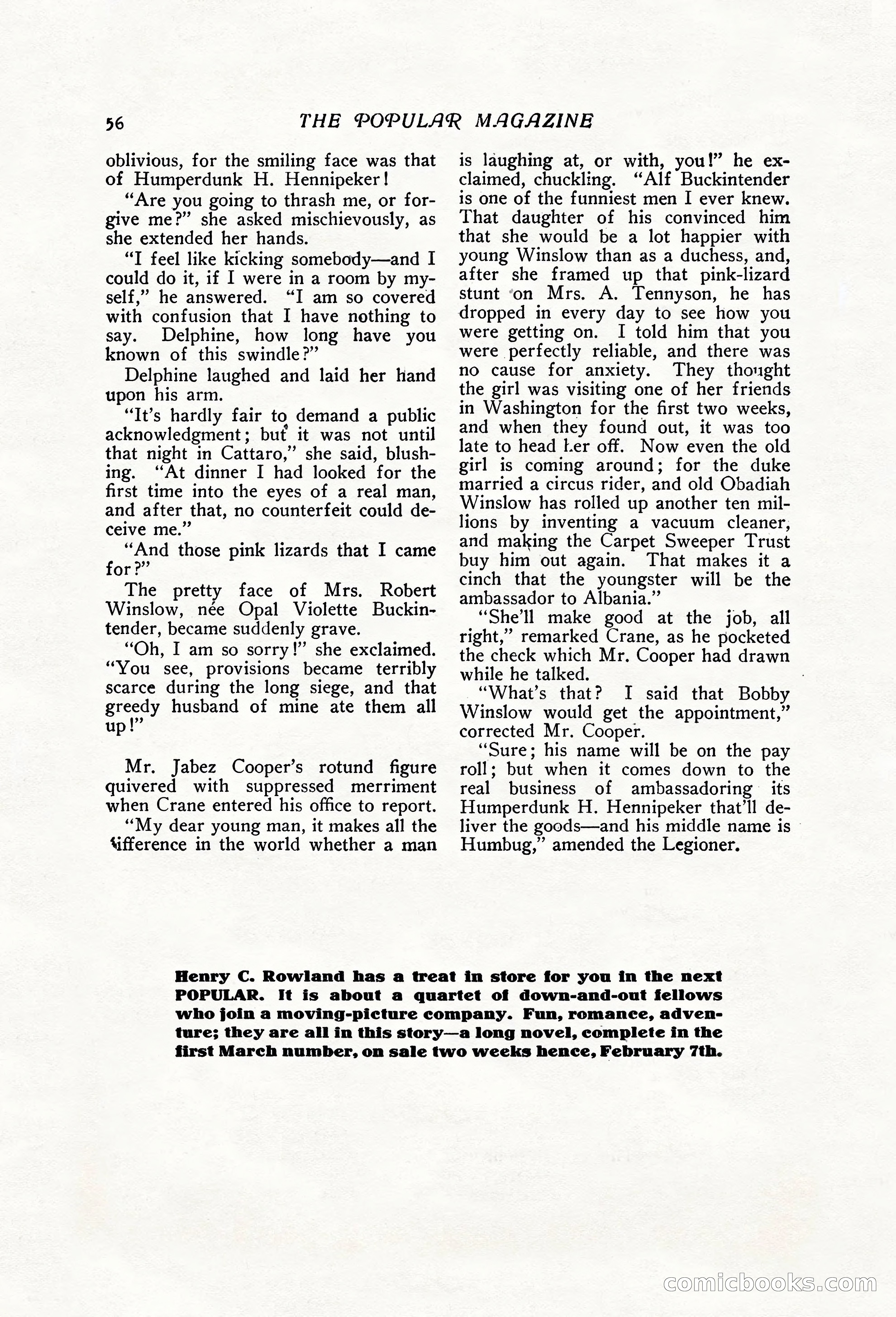 The Popular Magazine, Vol. 31, No. 3 — page 62 of 240