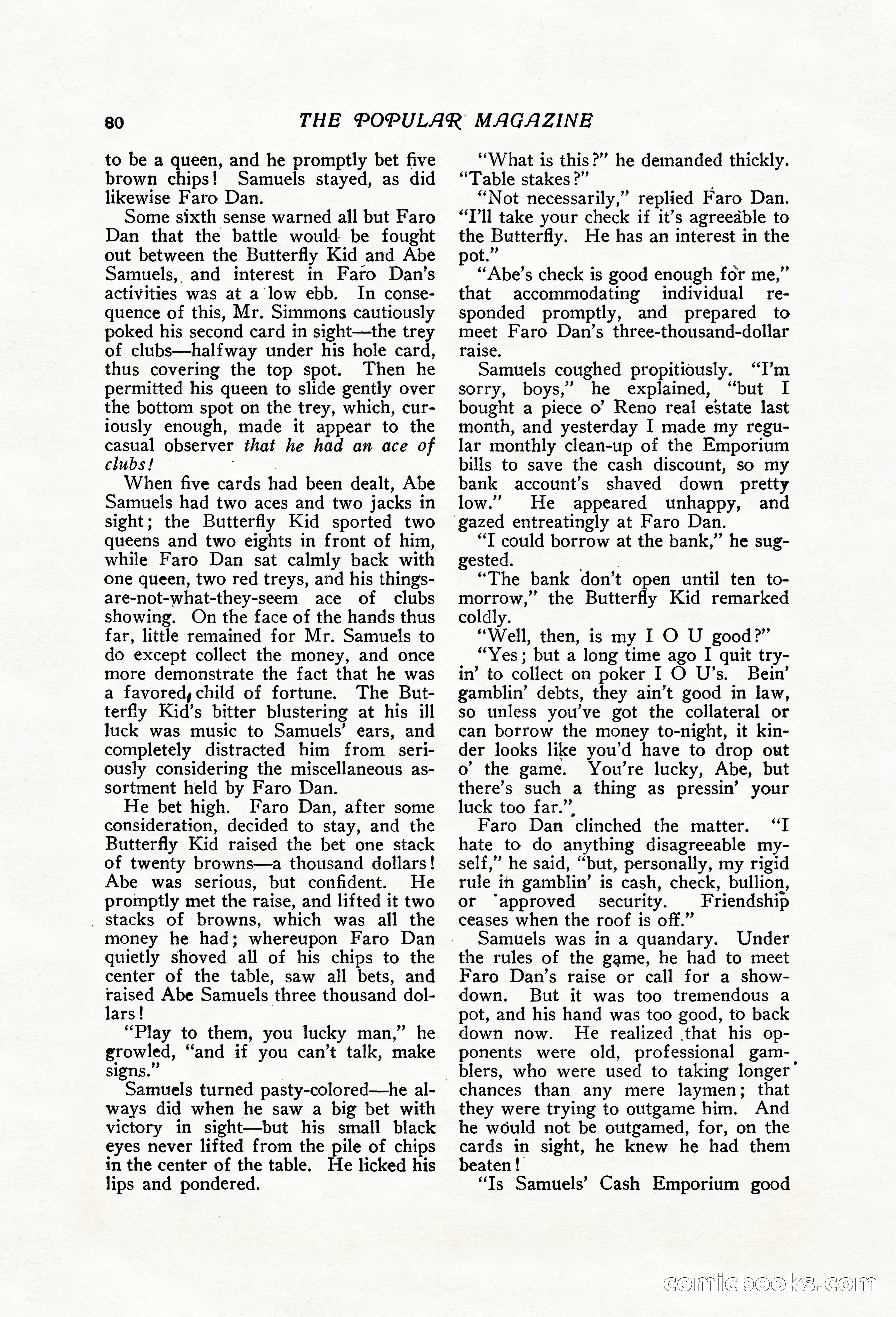 The Popular Magazine, Vol. 31, No. 3 — page 86 of 240