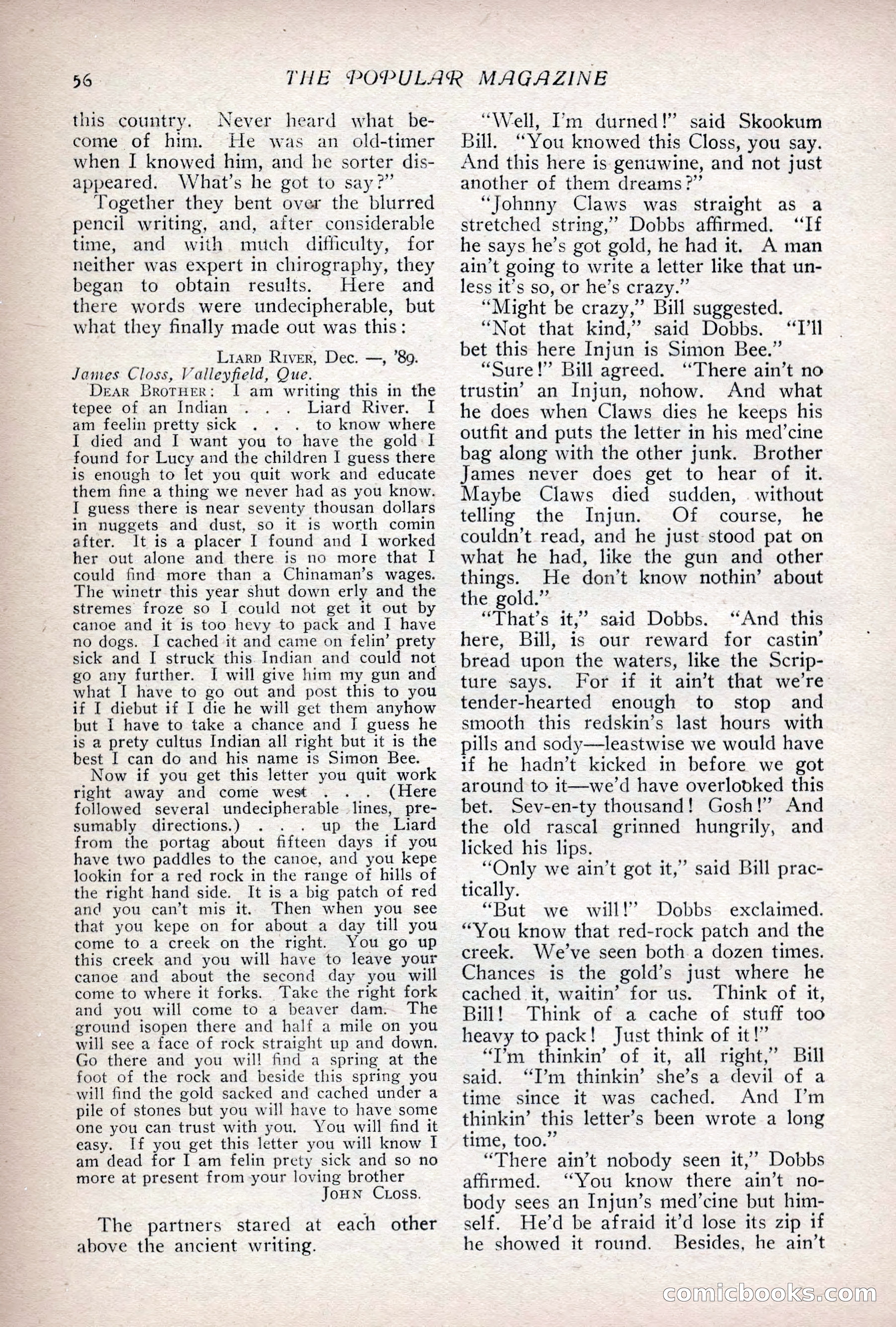 The Popular Magazine, Vol. 31, No. 4 — page 59 of 263