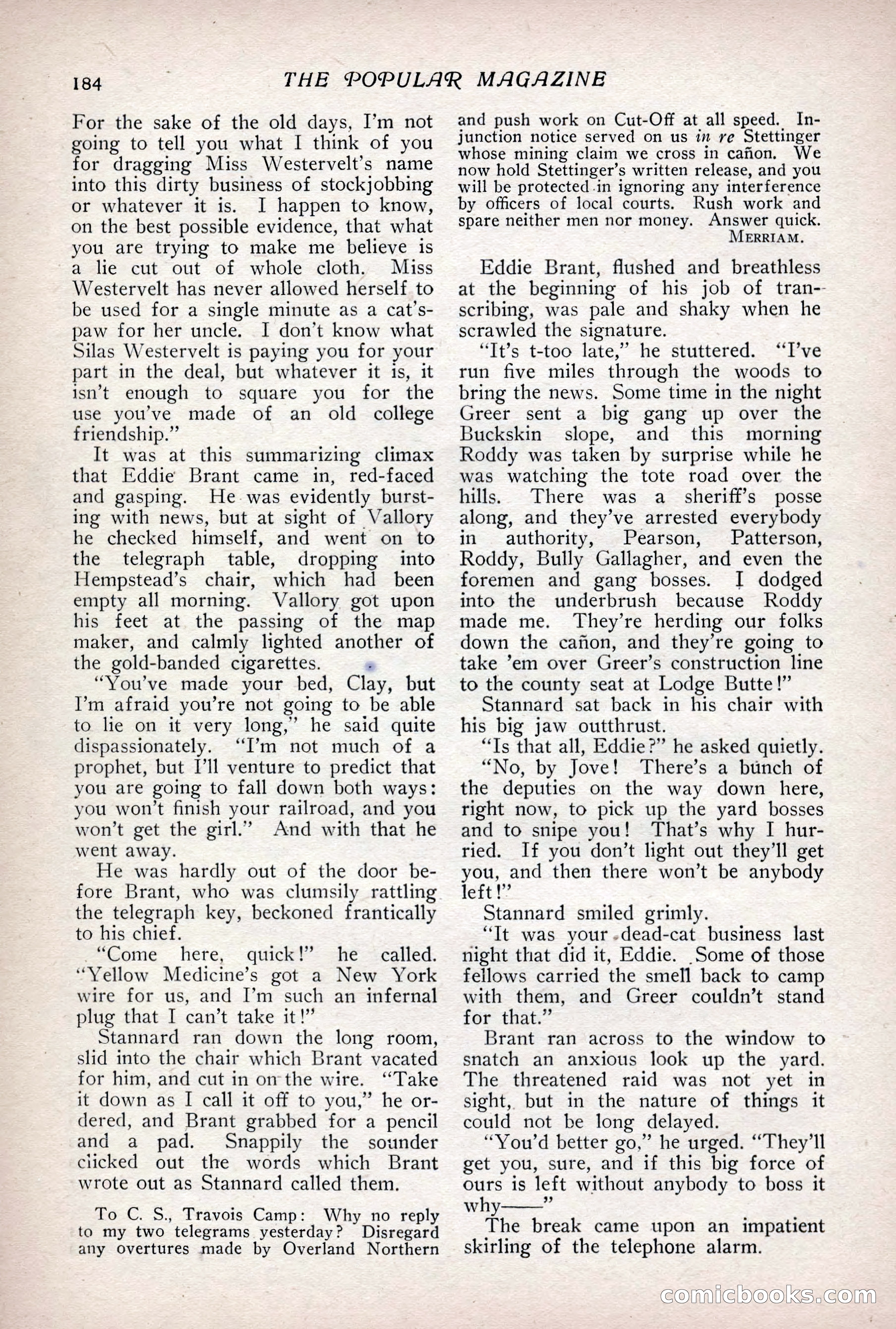 The Popular Magazine, Vol. 31, No. 4 — page 187 of 263