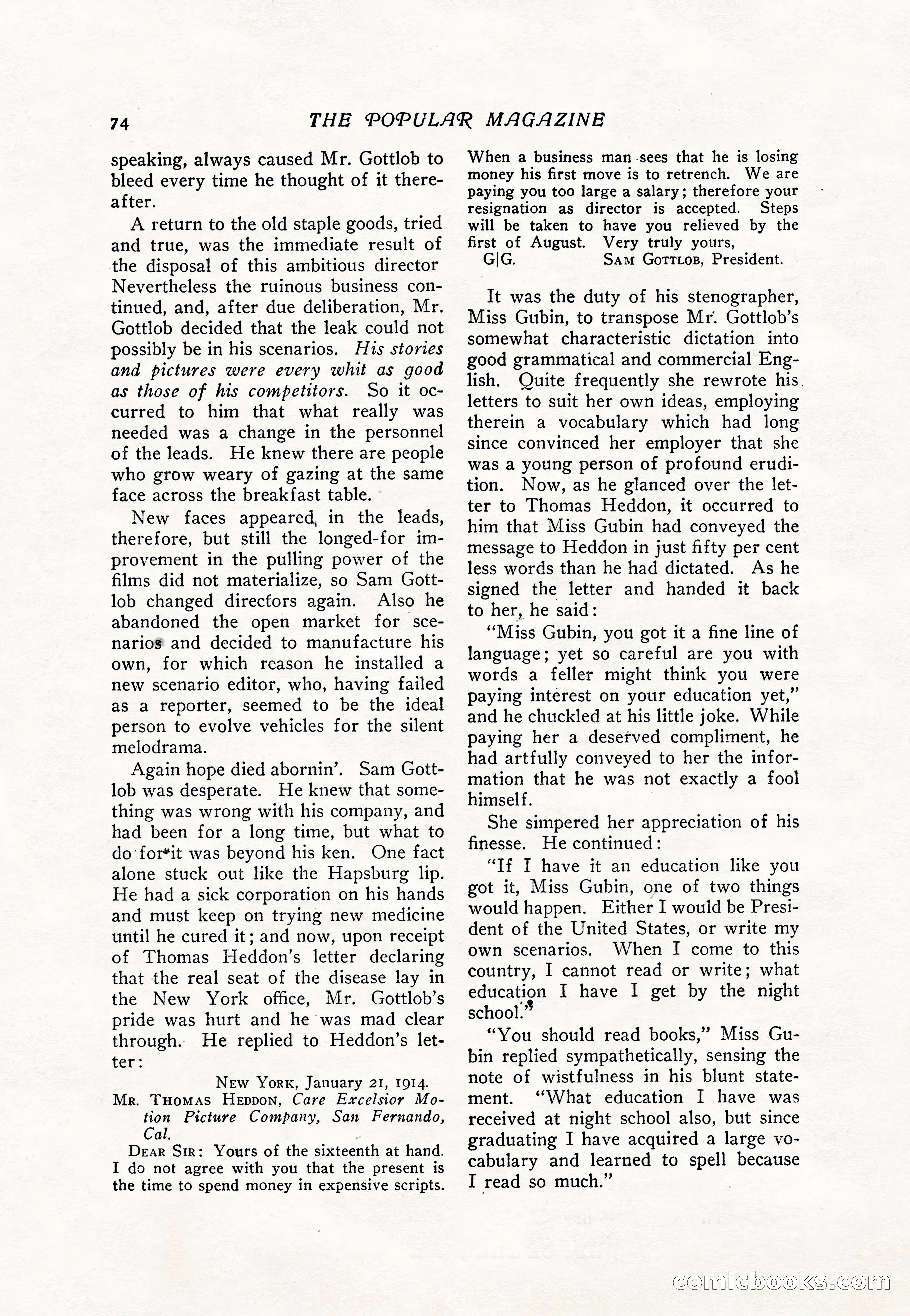 The Popular Magazine, Vol. 36, No. 4 — page 86 of 238