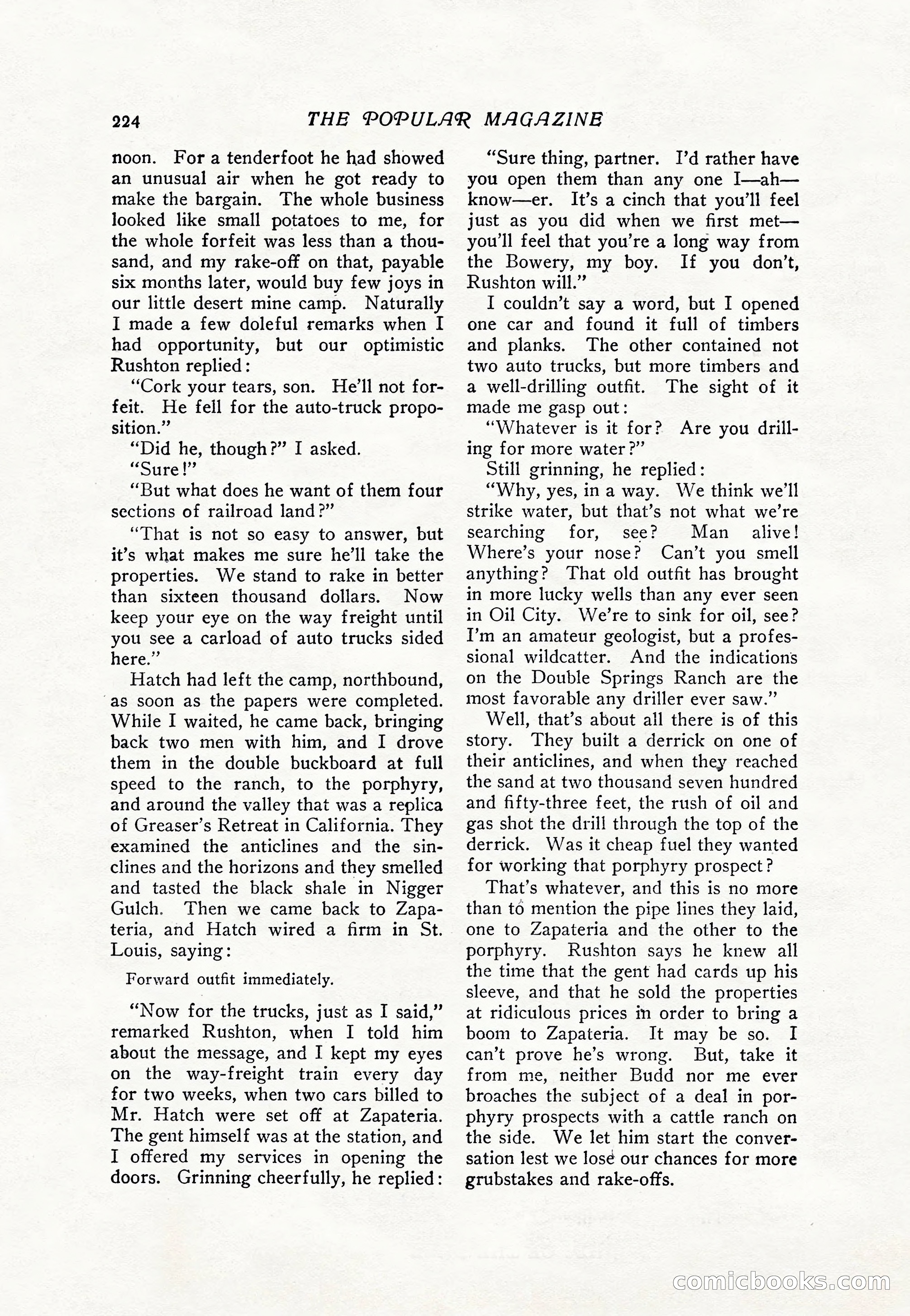 The Popular Magazine, Vol. 36, No. 4 — page 236 of 238