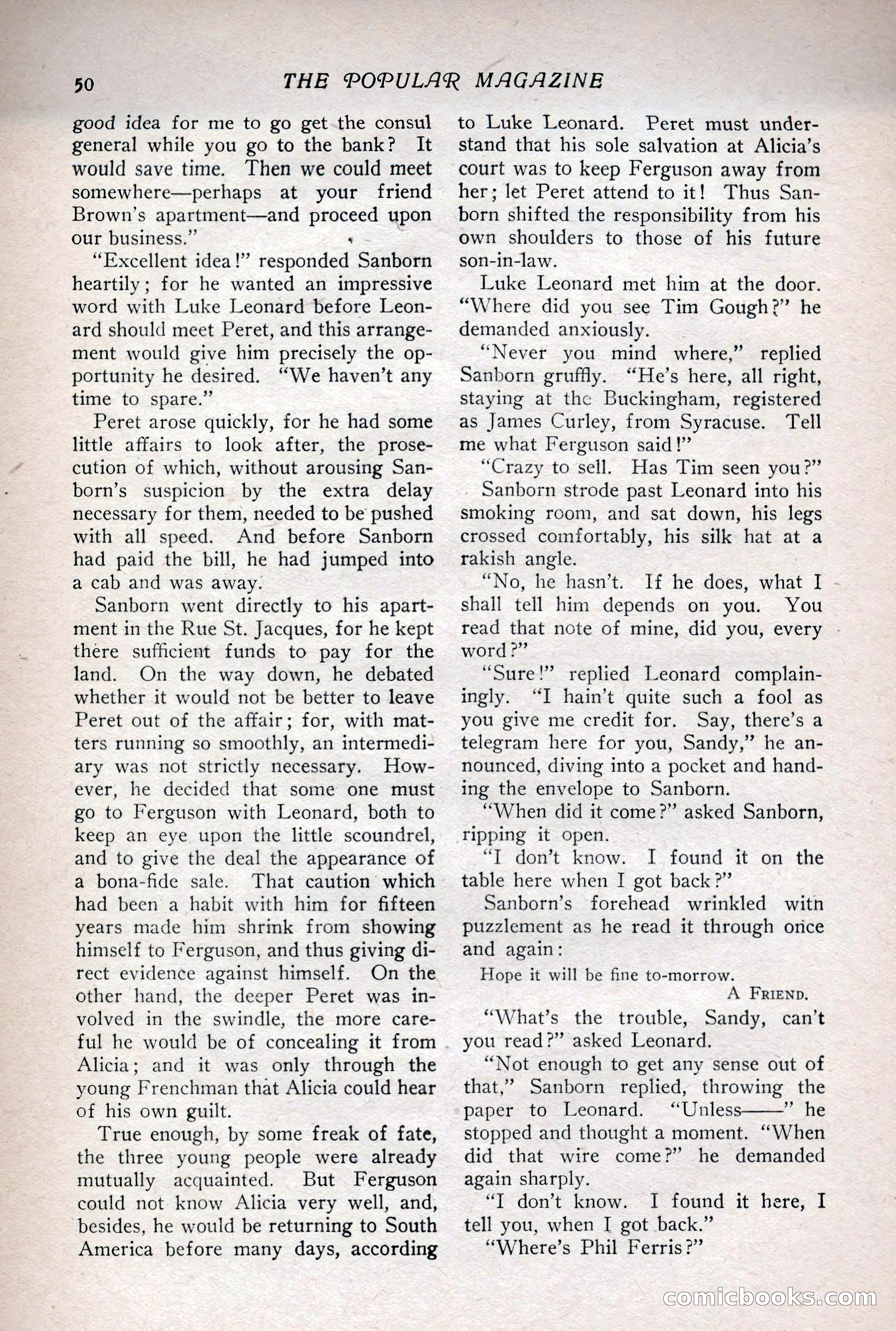The Popular Magazine, Vol. 36, No. 1 — page 56 of 240