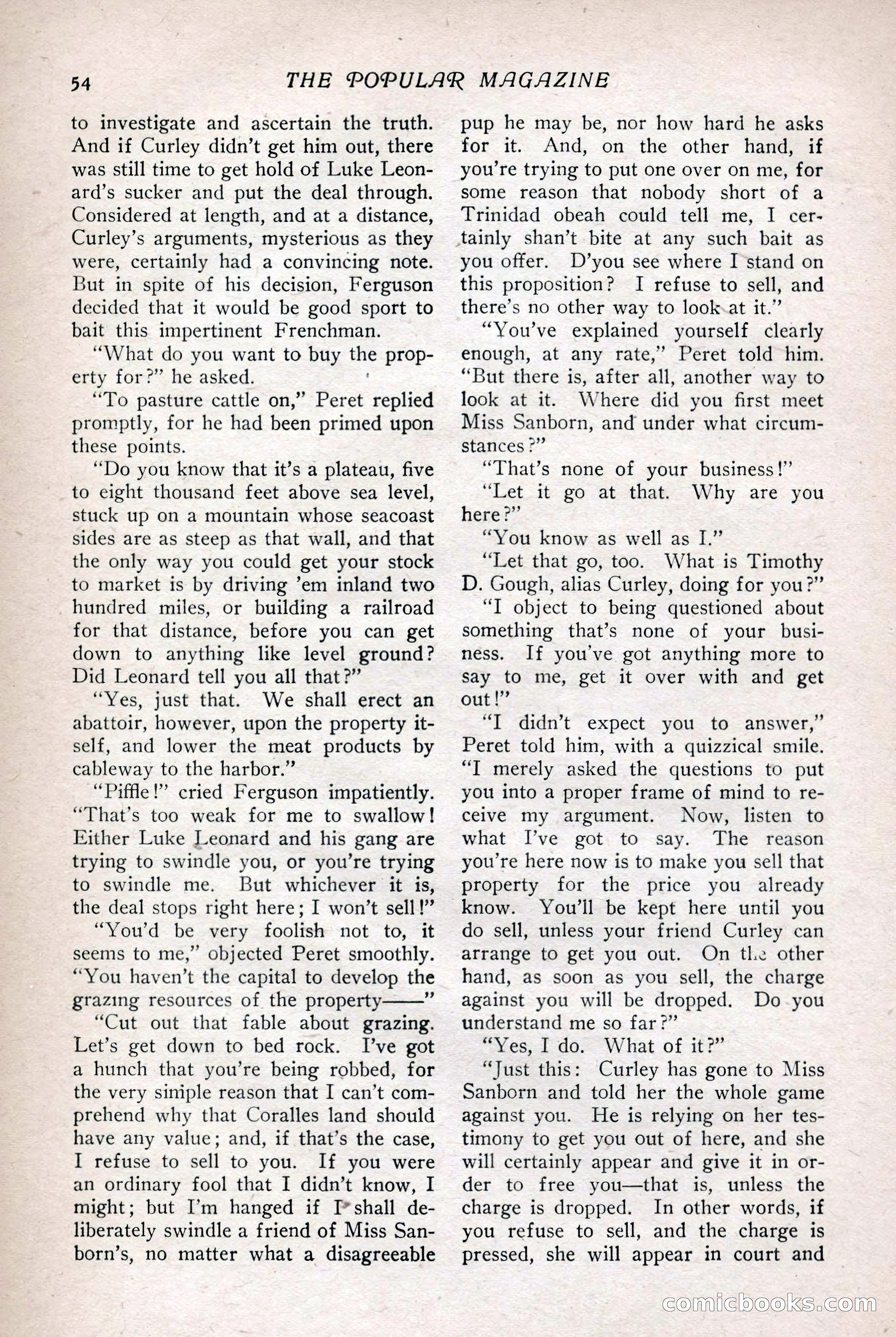 The Popular Magazine, Vol. 36, No. 1 — page 60 of 240