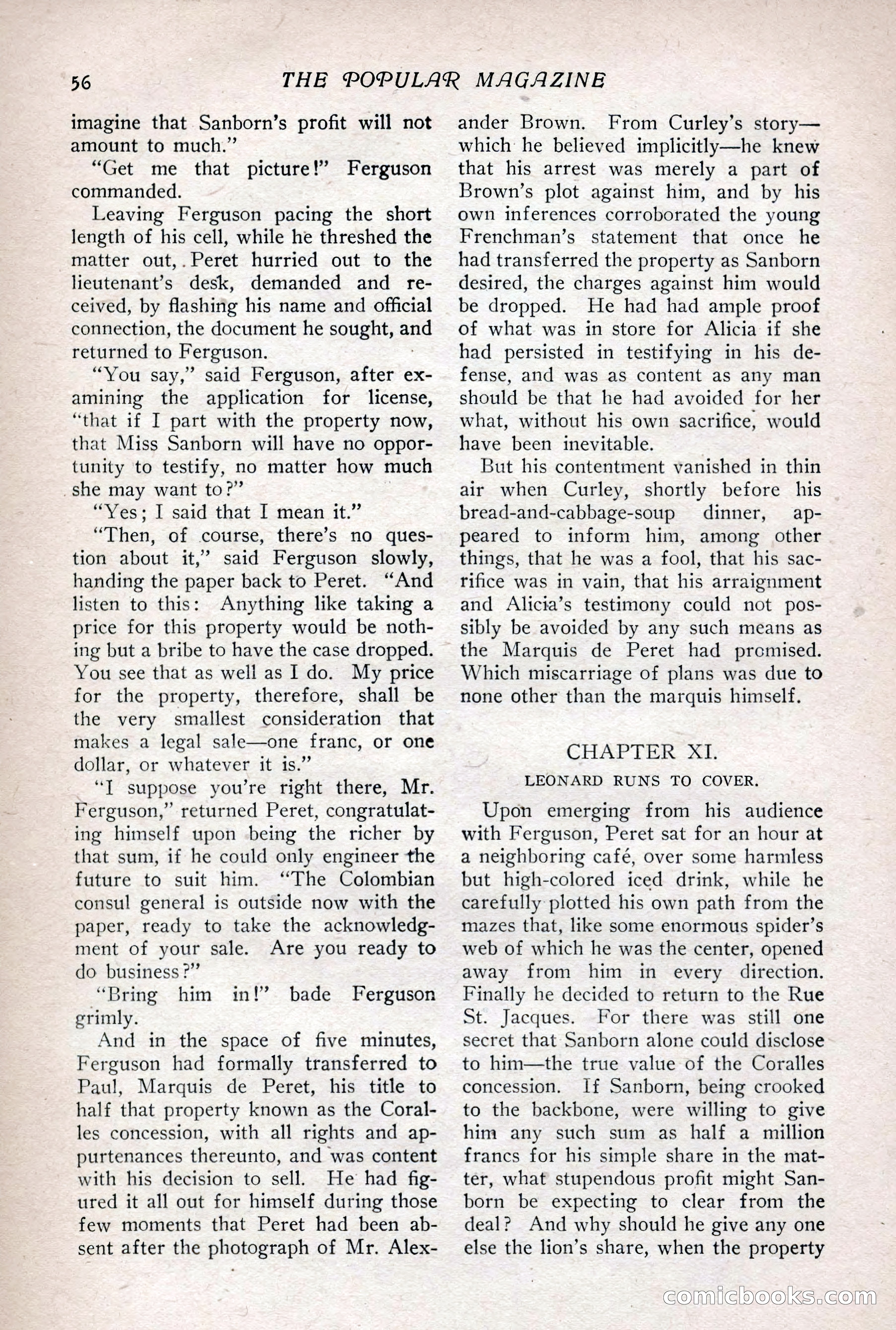 The Popular Magazine, Vol. 36, No. 1 — page 62 of 240