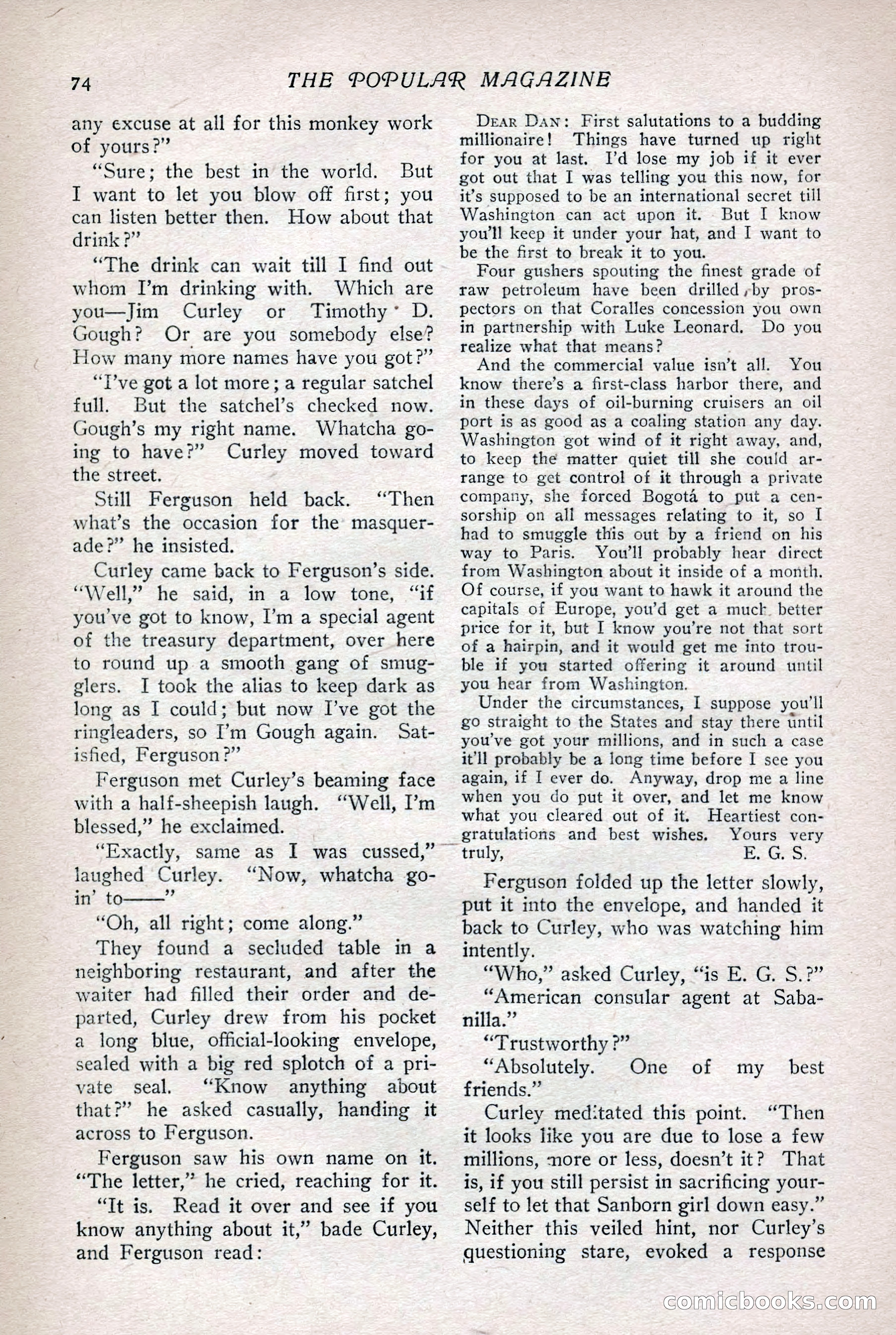 The Popular Magazine, Vol. 36, No. 1 — page 80 of 240