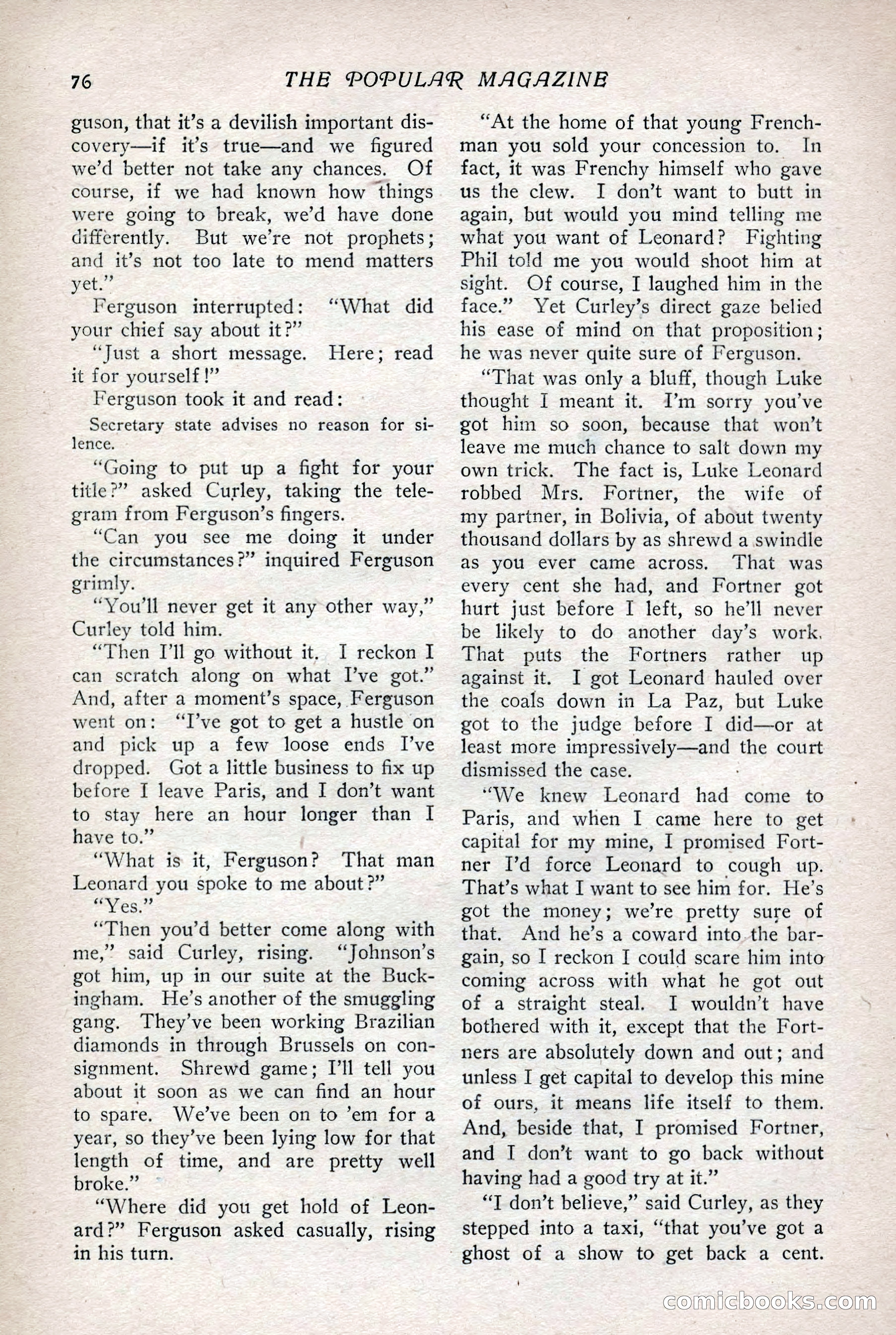 The Popular Magazine, Vol. 36, No. 1 — page 82 of 240