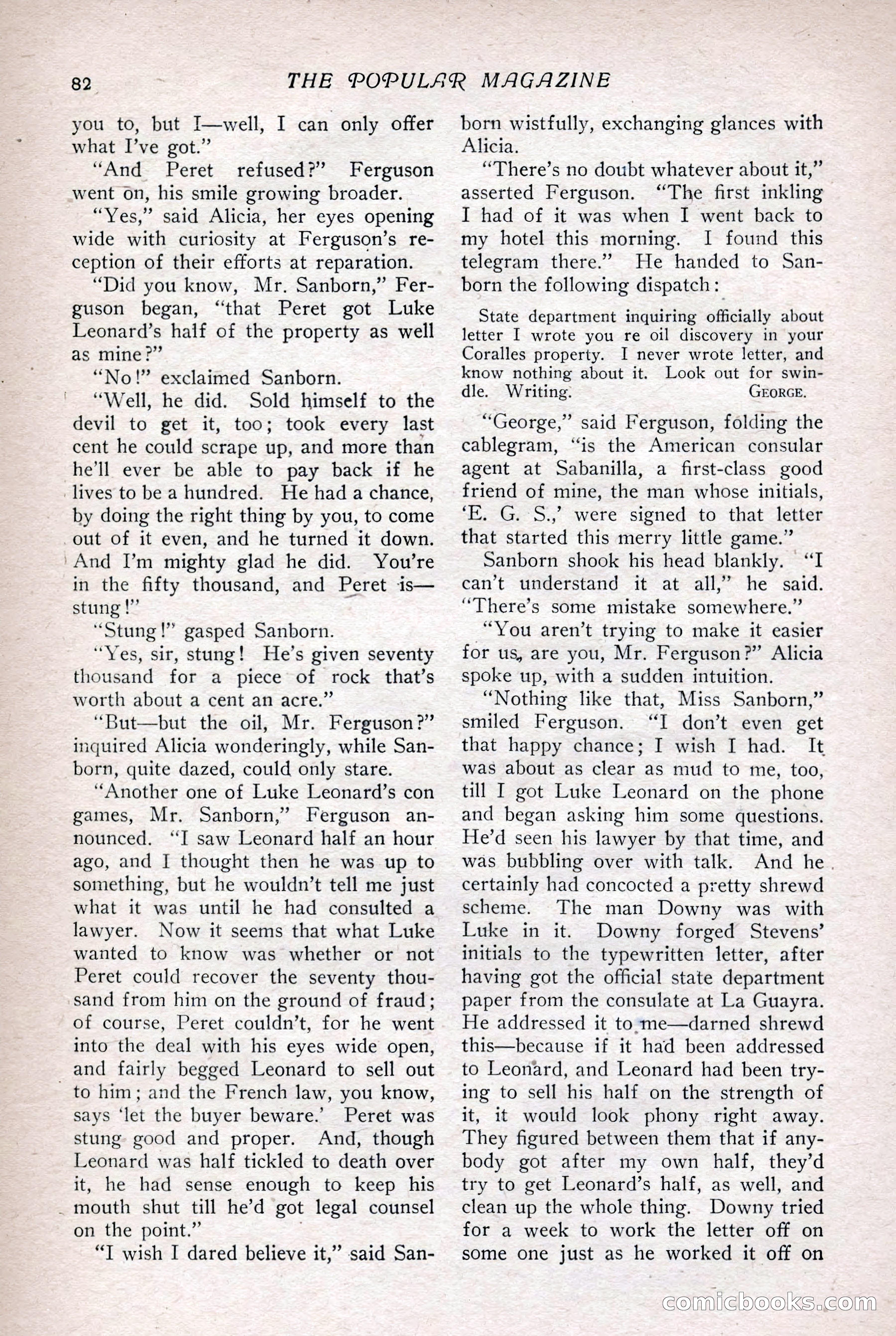The Popular Magazine, Vol. 36, No. 1 — page 88 of 240