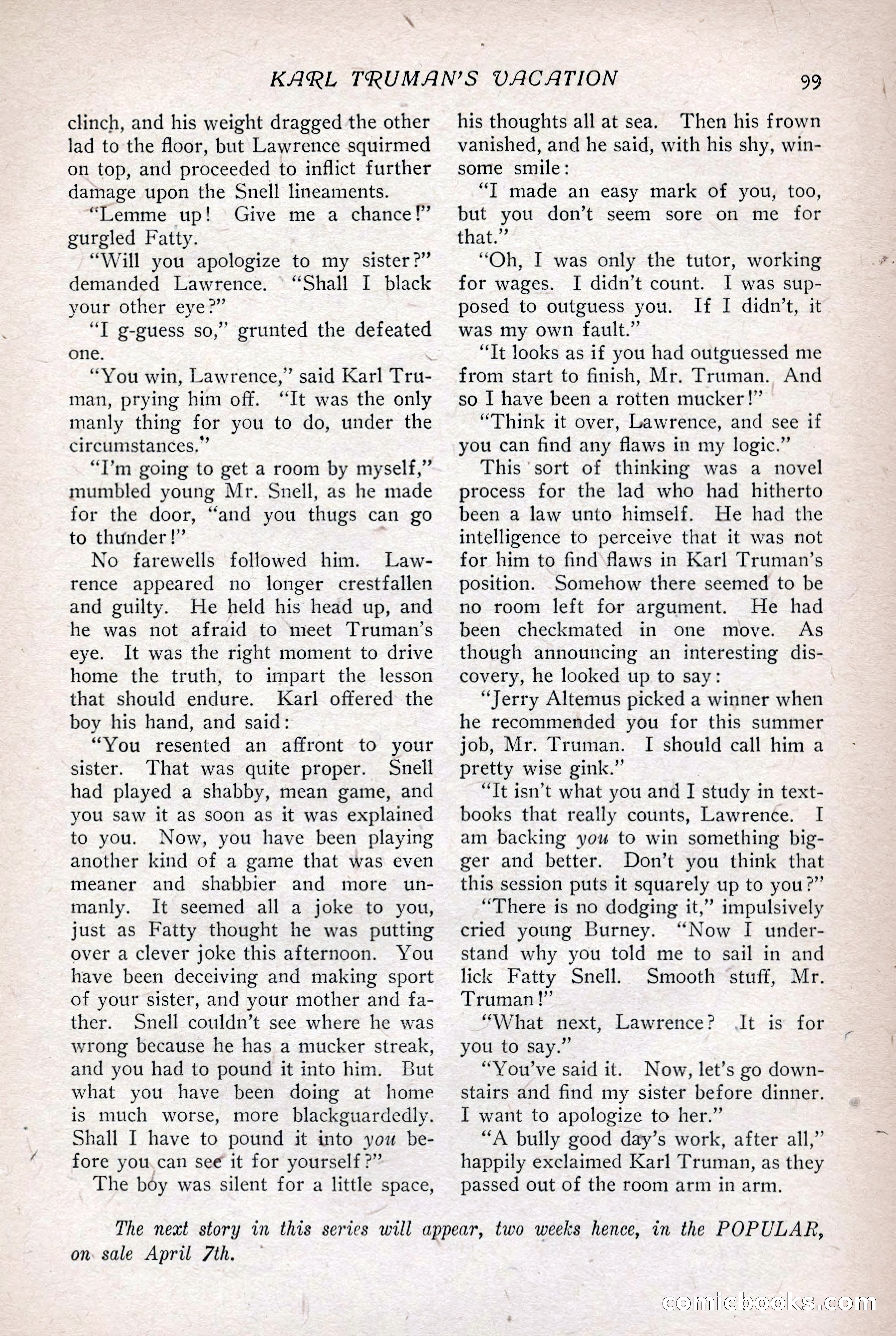 The Popular Magazine, Vol. 36, No. 1 — page 105 of 240