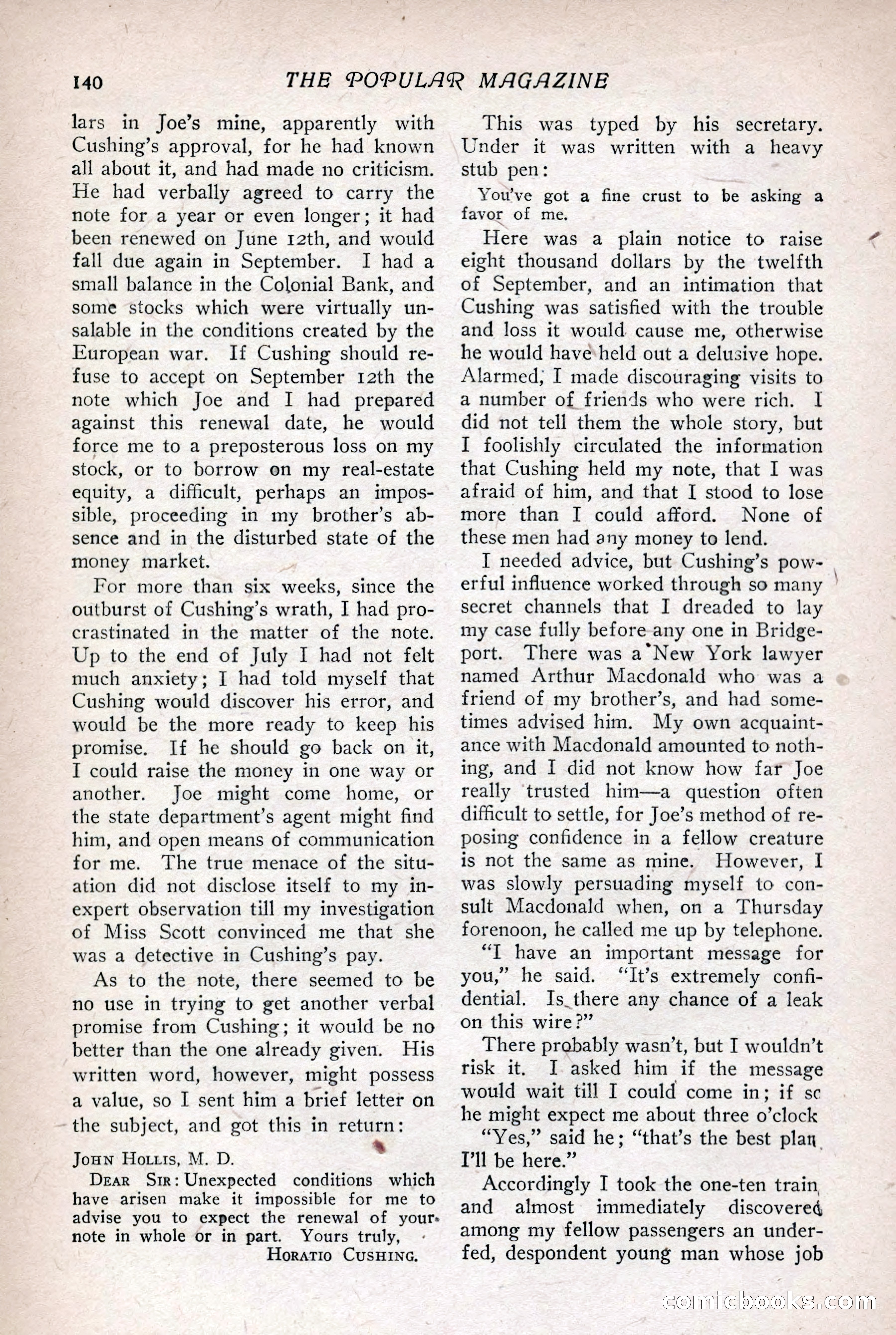 The Popular Magazine, Vol. 36, No. 1 — page 148 of 240