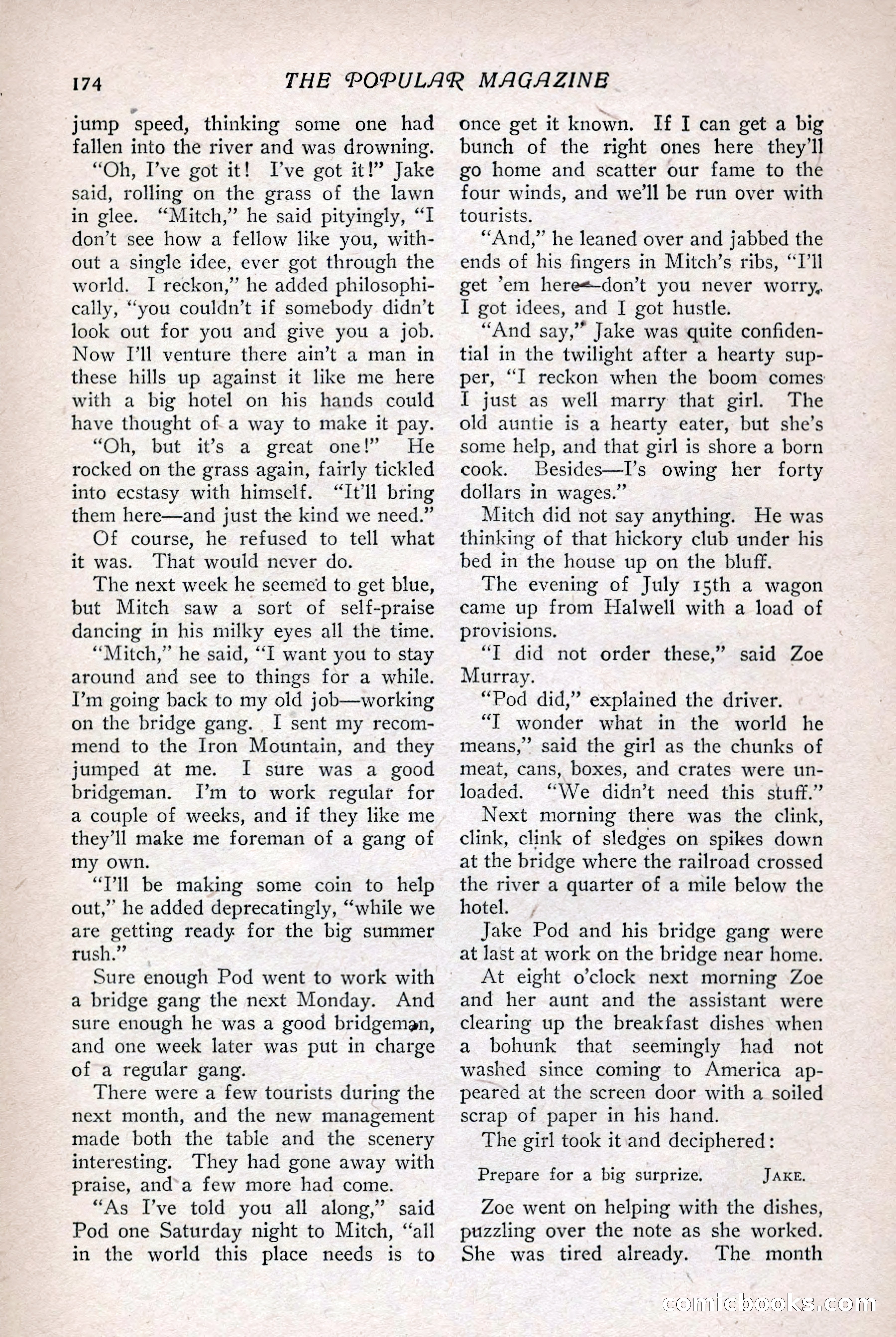 The Popular Magazine, Vol. 36, No. 1 — page 182 of 240