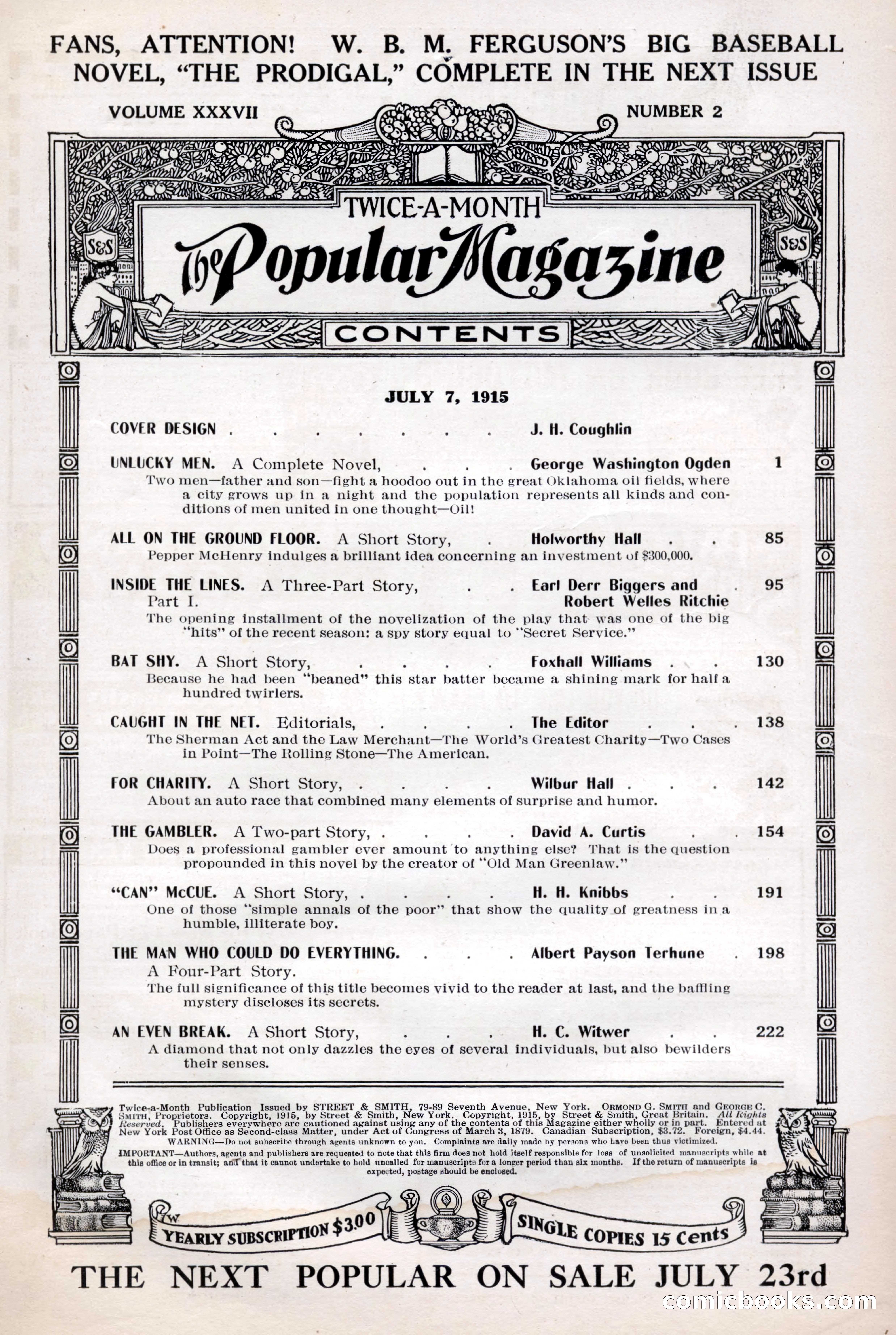 The Popular Magazine, Vol. 37, No. 2 — page 5 of 242