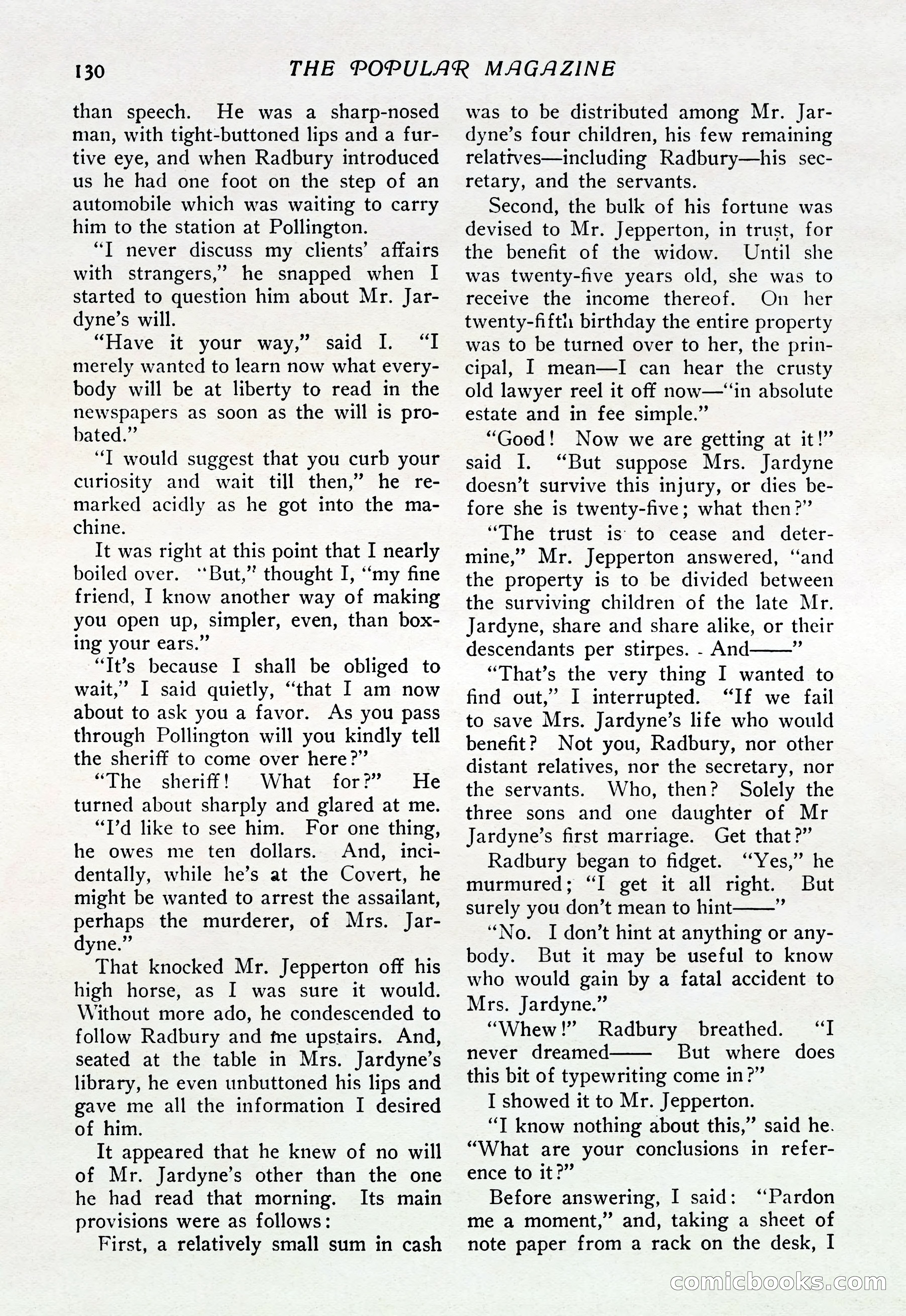 The Popular Magazine, Vol. 37, No. 6 — page 136 of 250