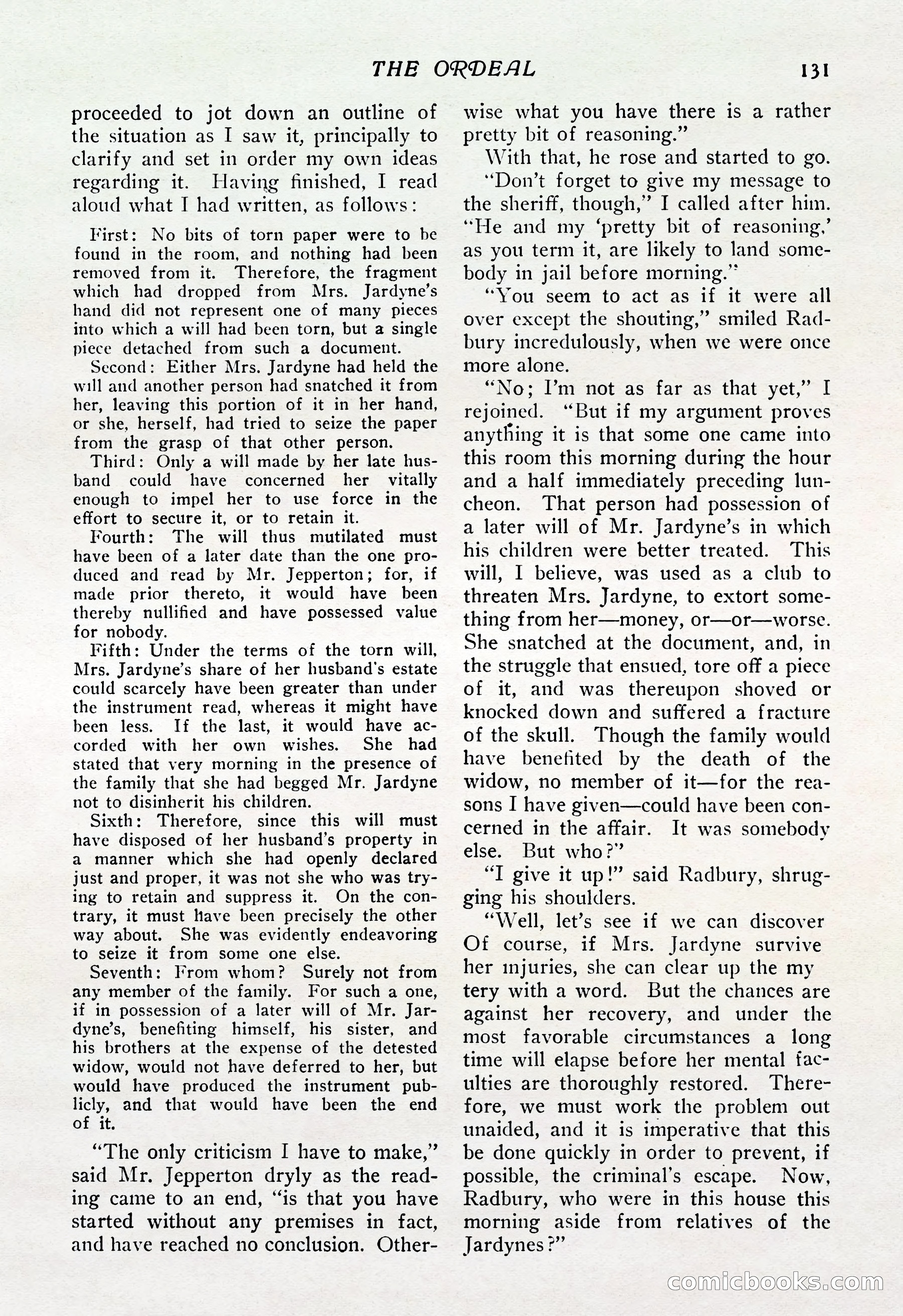 The Popular Magazine, Vol. 37, No. 6 — page 137 of 250