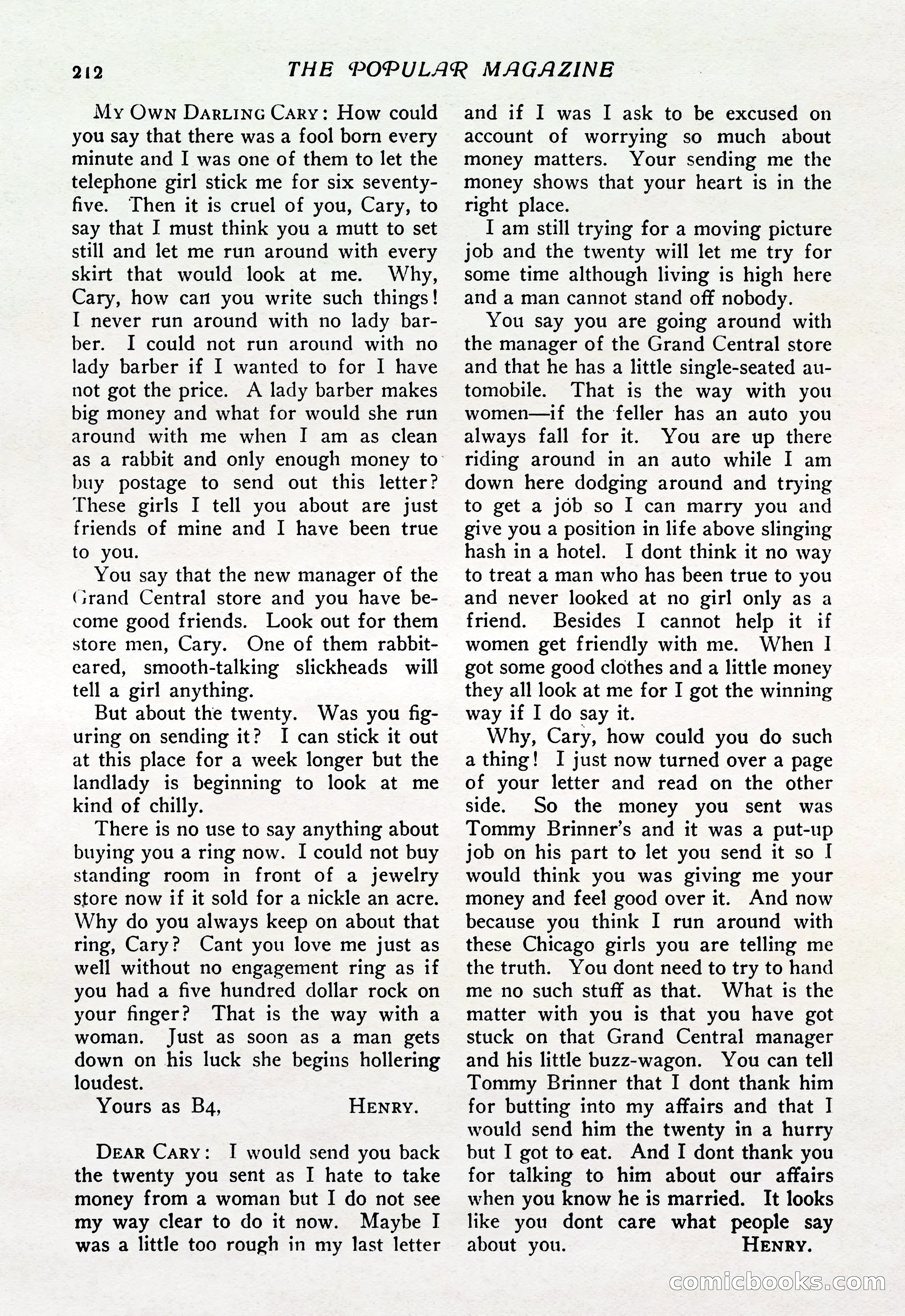 The Popular Magazine, Vol. 37, No. 6 — page 218 of 250