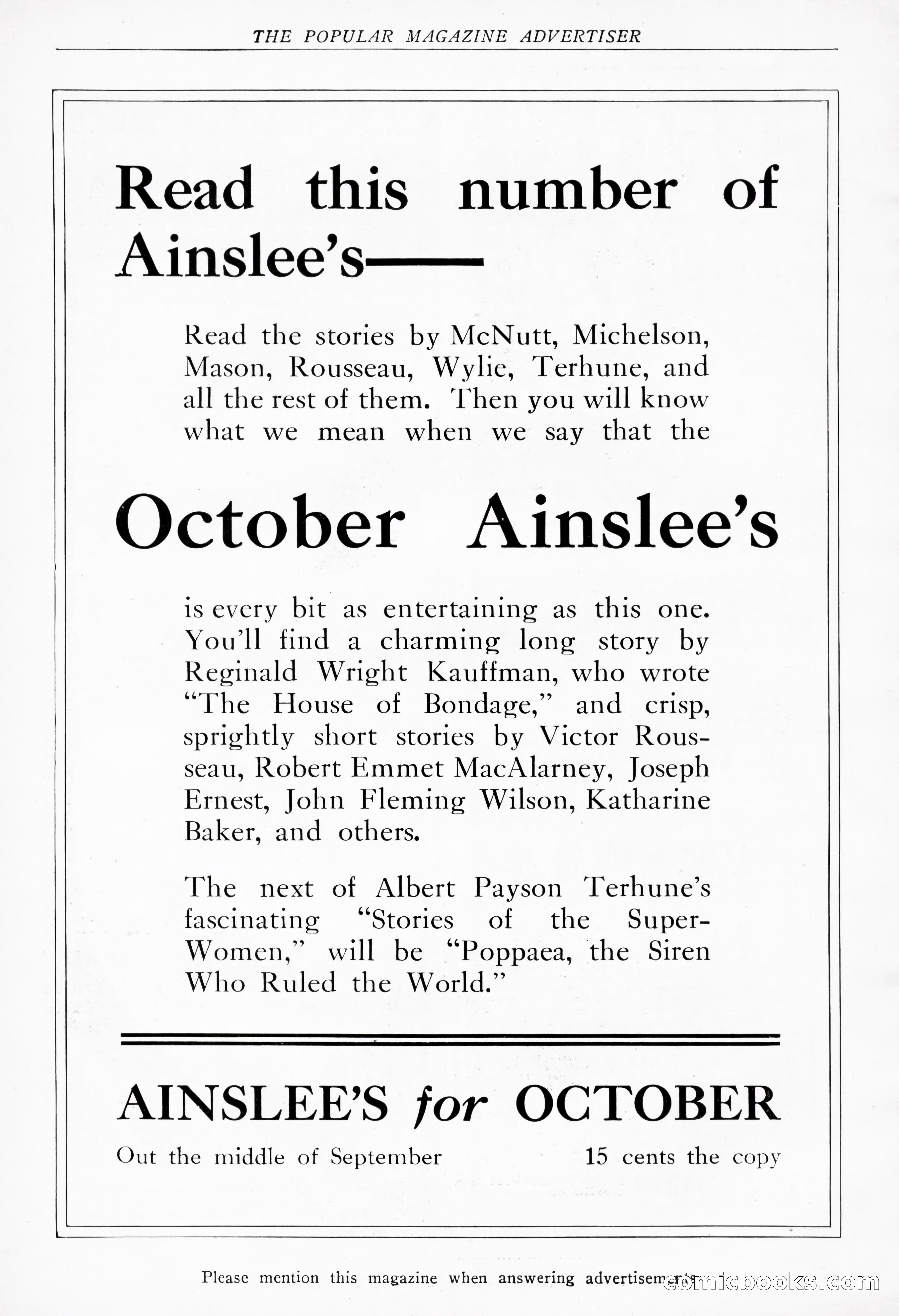The Popular Magazine, Vol. 37, No. 6 — page 248 of 250