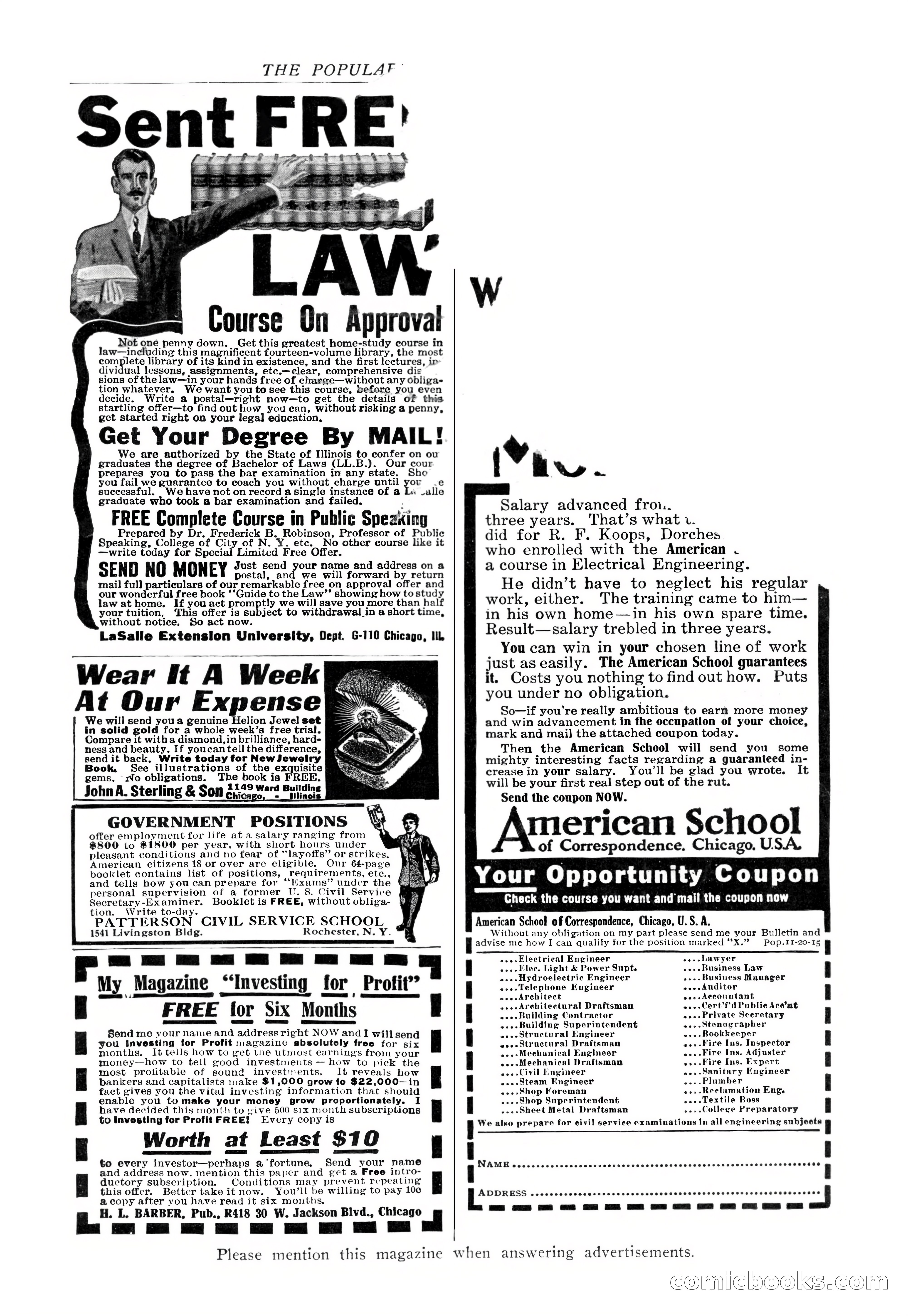 The Popular Magazine, Vol. 38, No. 5 — page 3 of 232