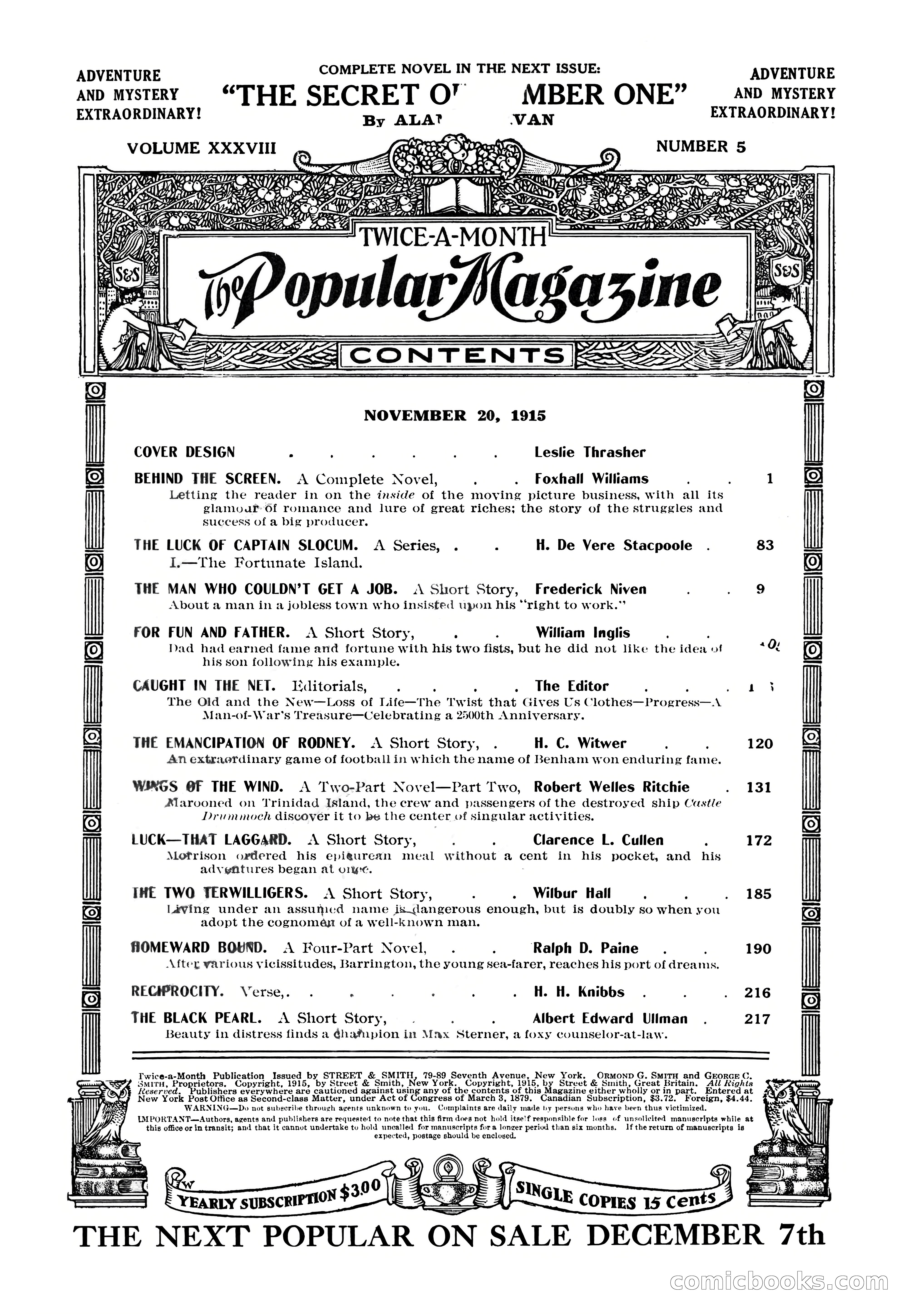 The Popular Magazine, Vol. 38, No. 5 — page 5 of 232