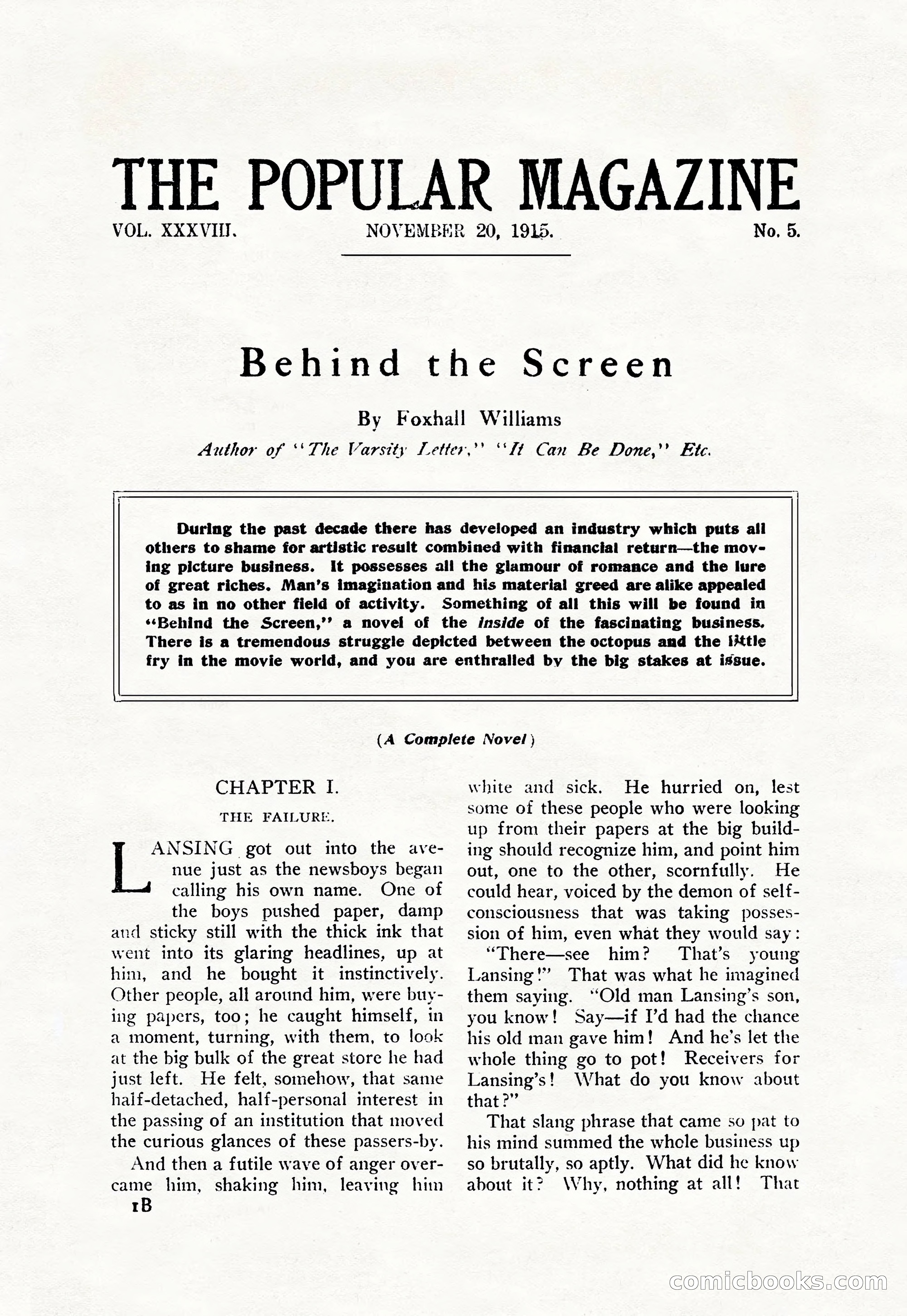 The Popular Magazine, Vol. 38, No. 5 — page 7 of 232