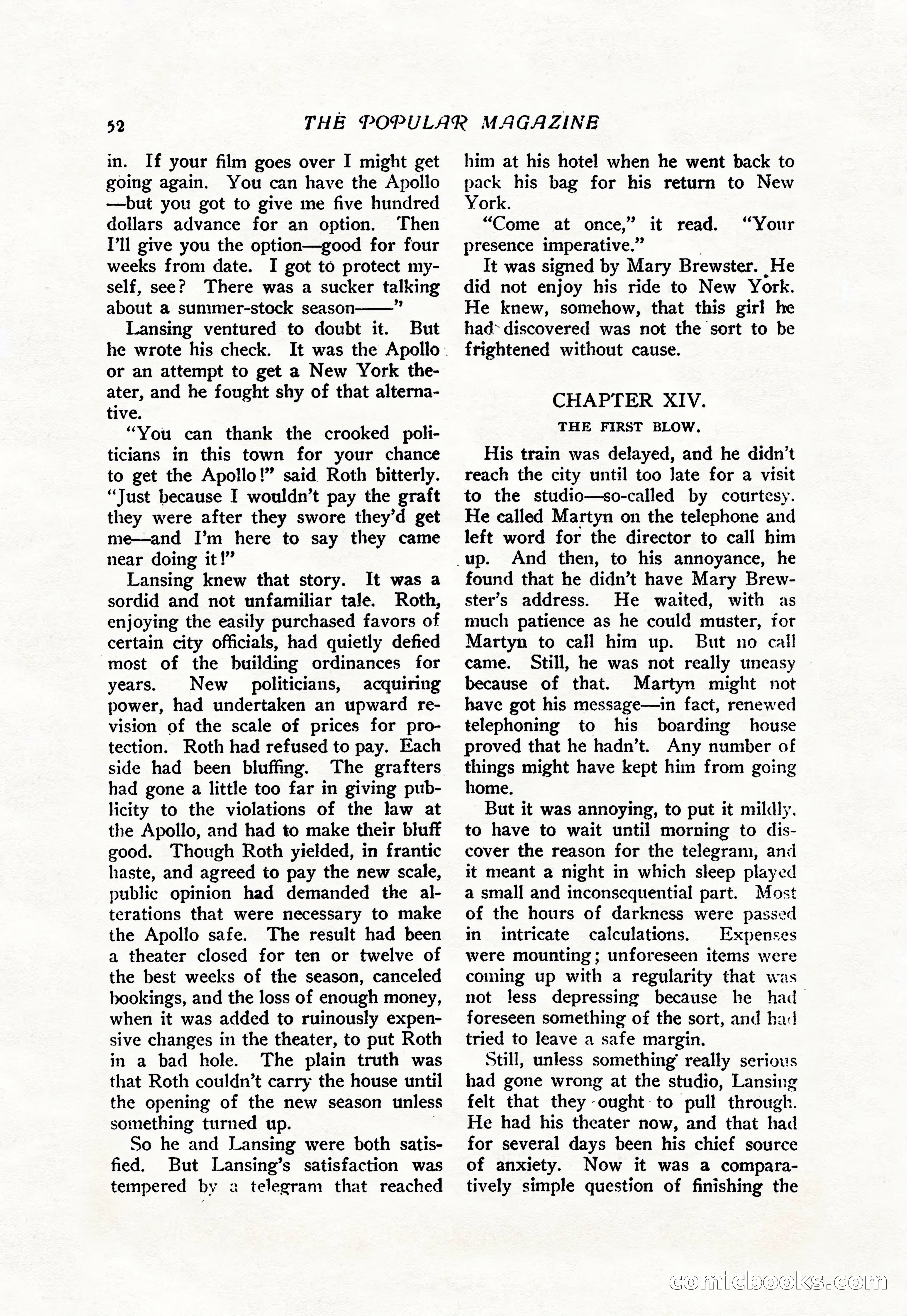 The Popular Magazine, Vol. 38, No. 5 — page 58 of 232