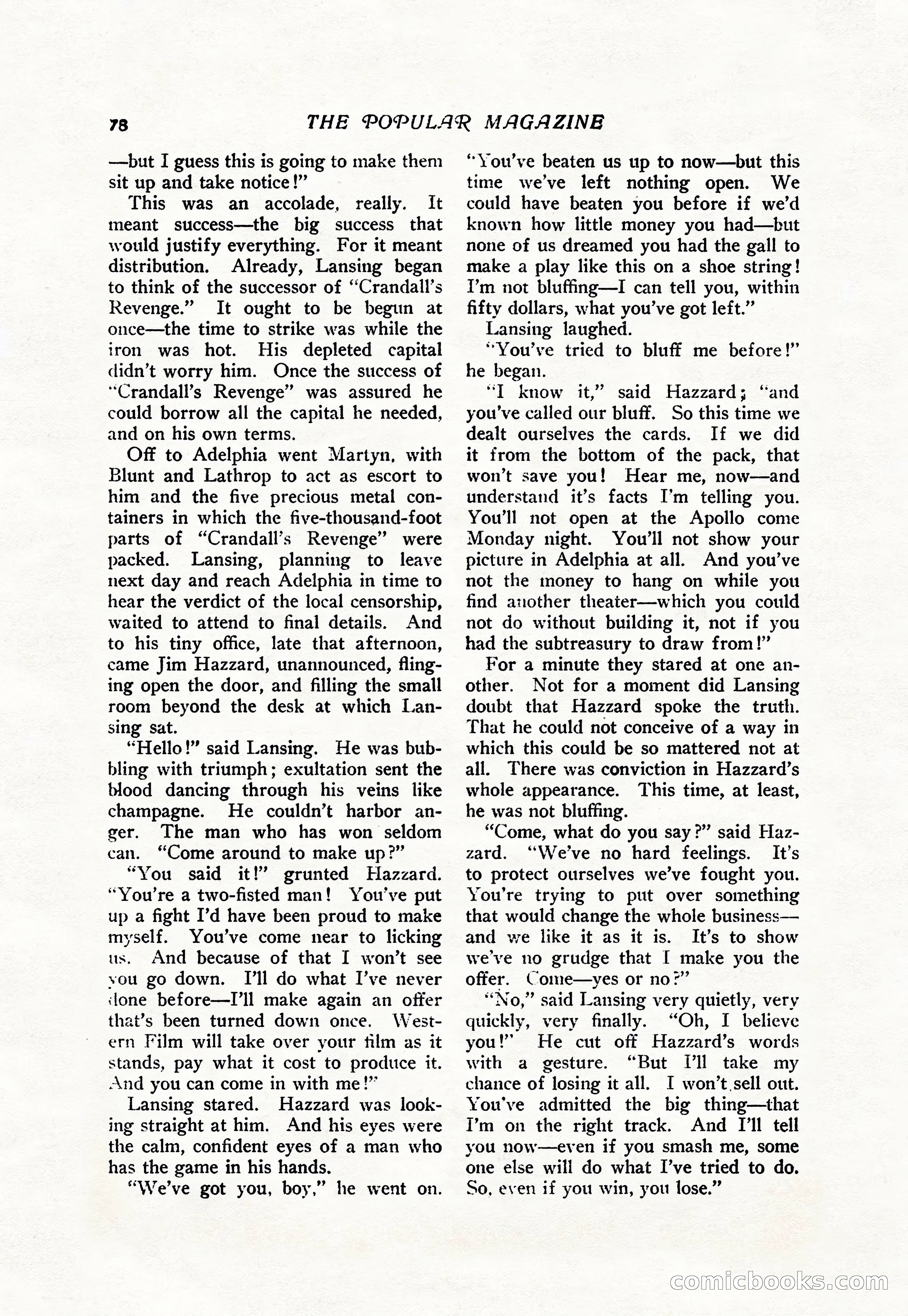 The Popular Magazine, Vol. 38, No. 5 — page 84 of 232