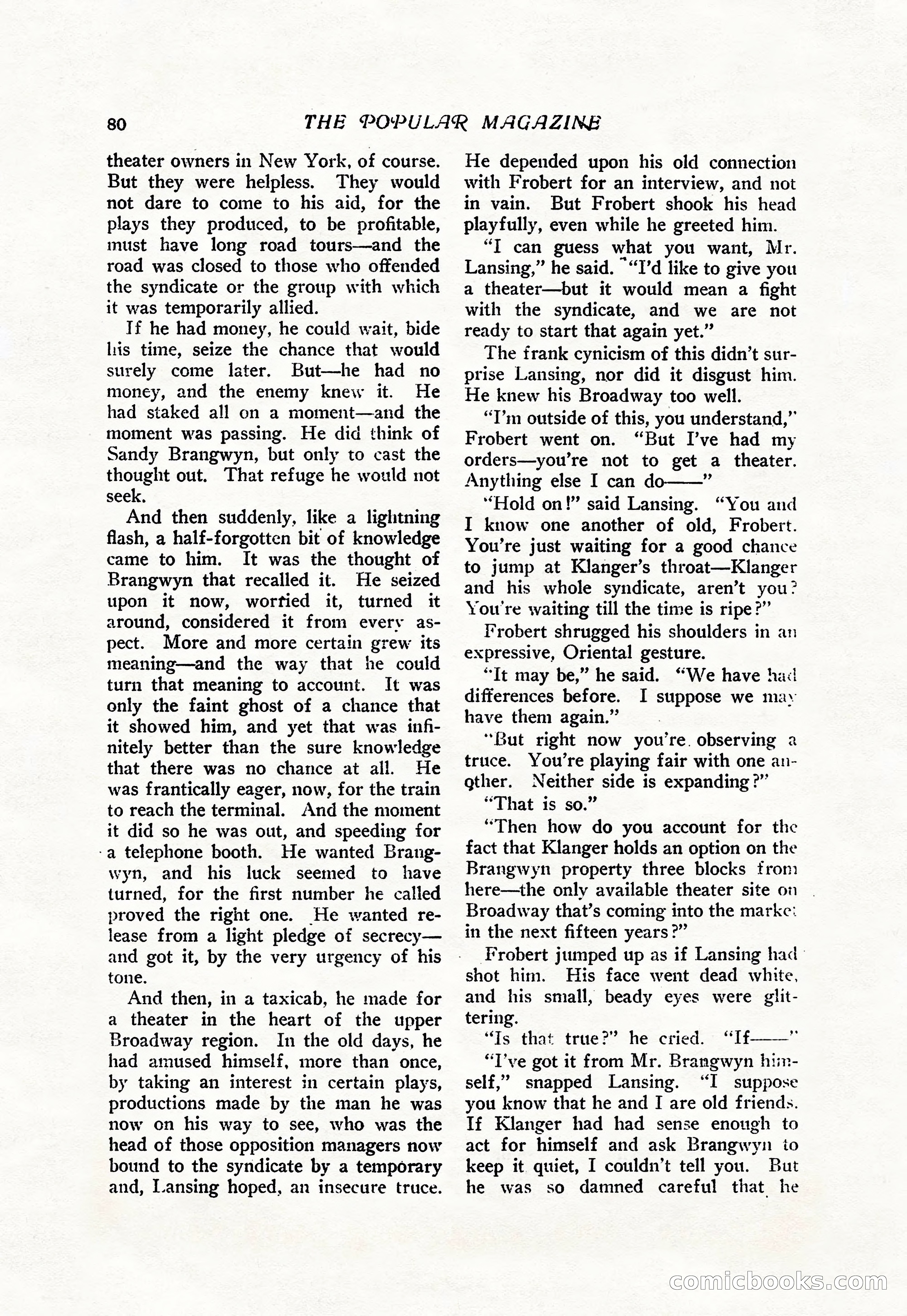 The Popular Magazine, Vol. 38, No. 5 — page 86 of 232
