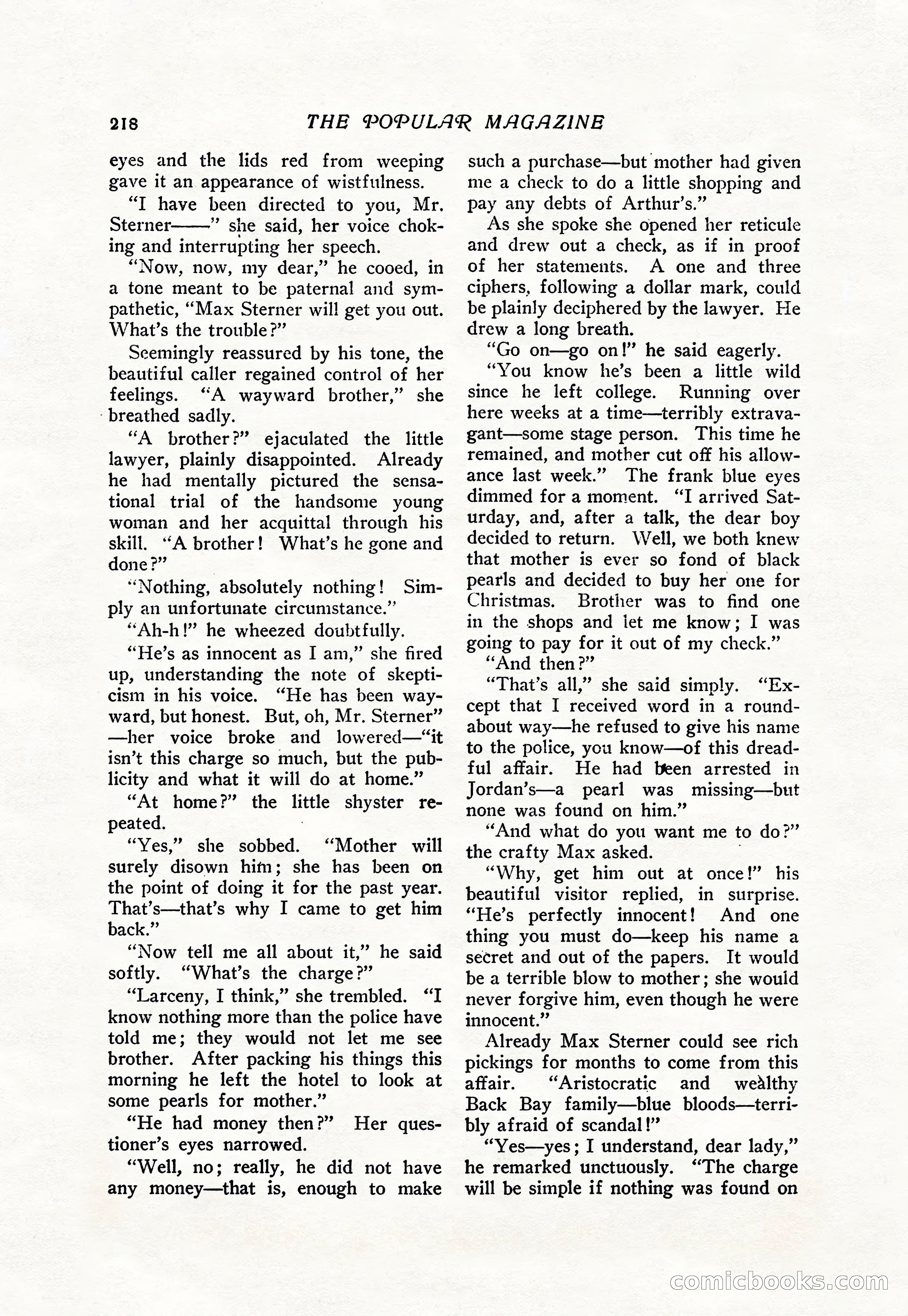 The Popular Magazine, Vol. 38, No. 5 — page 224 of 232
