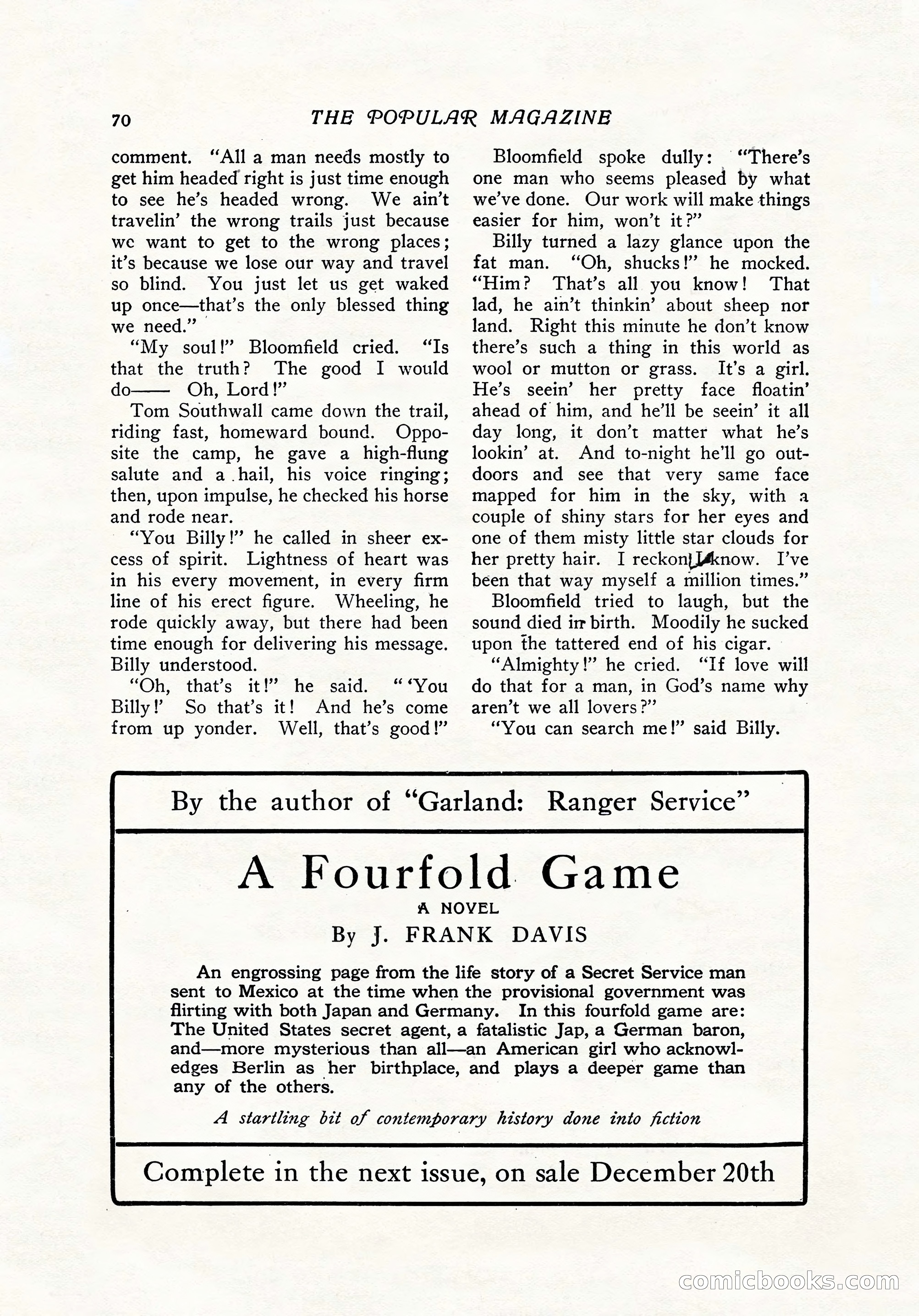 The Popular Magazine, December 7, 1916 — page 76 of 232
