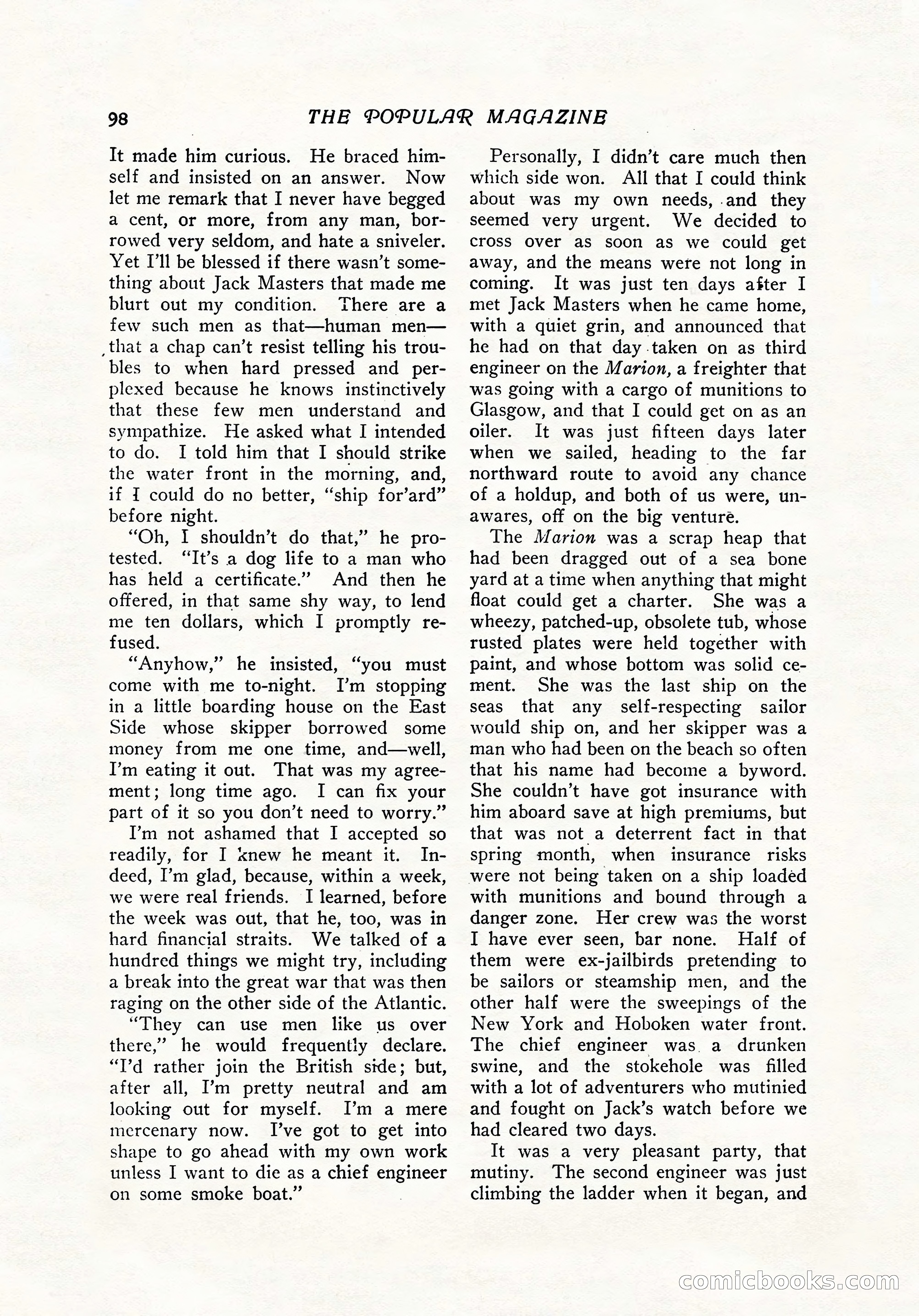 The Popular Magazine, December 7, 1916 — page 104 of 232