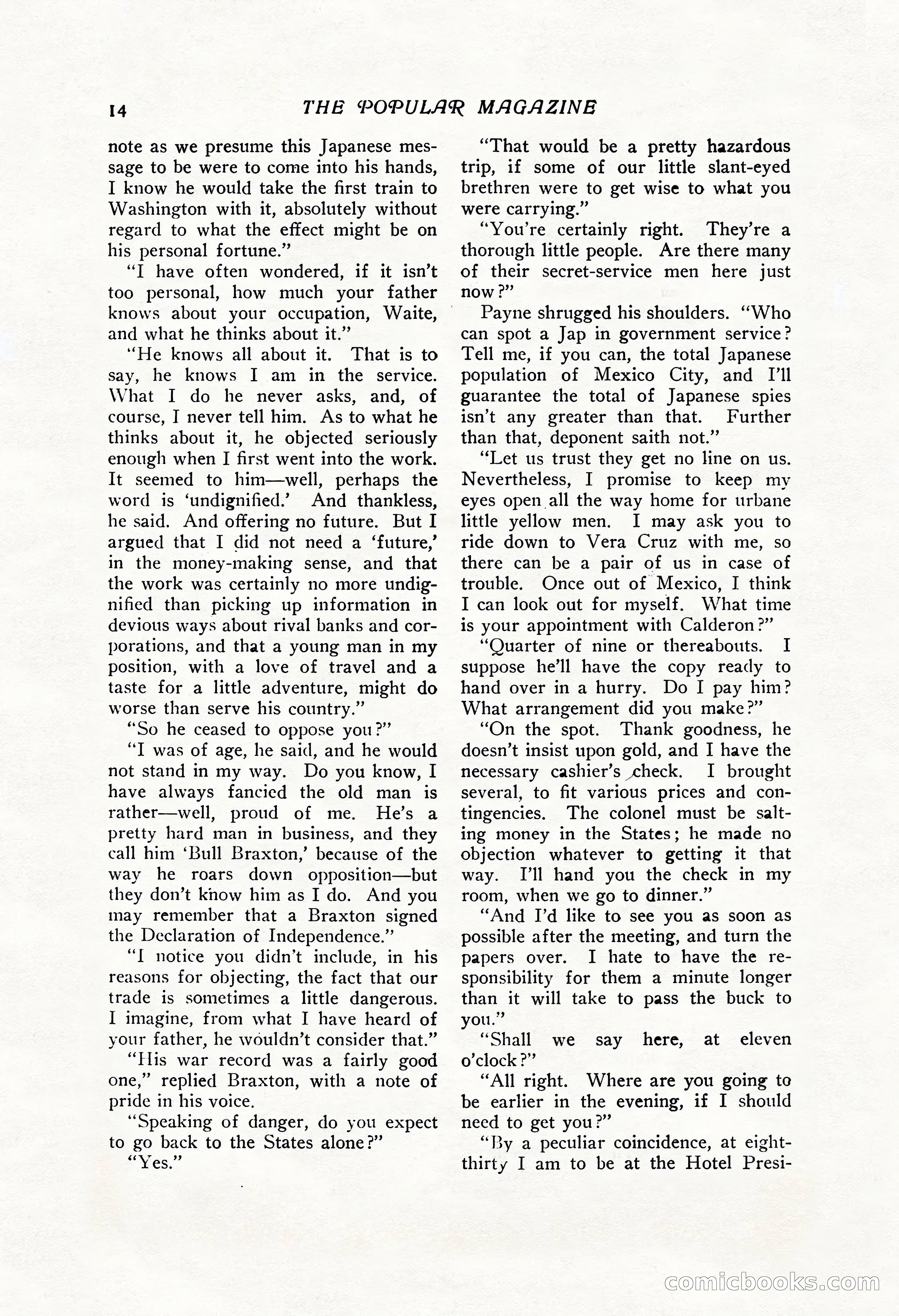The Popular Magazine, Vol. 43, No. 1 — page 20 of 220
