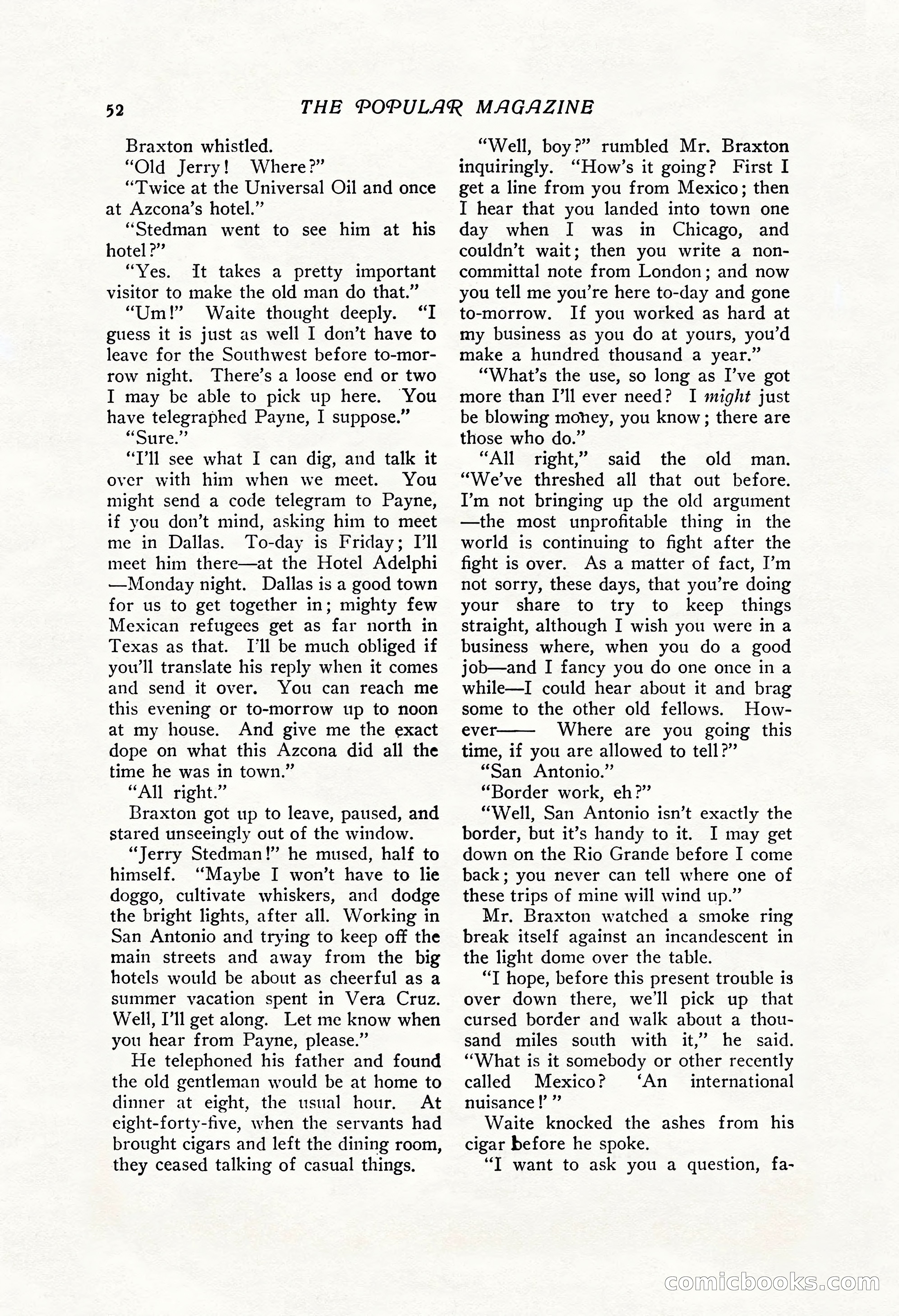The Popular Magazine, Vol. 43, No. 1 — page 58 of 220