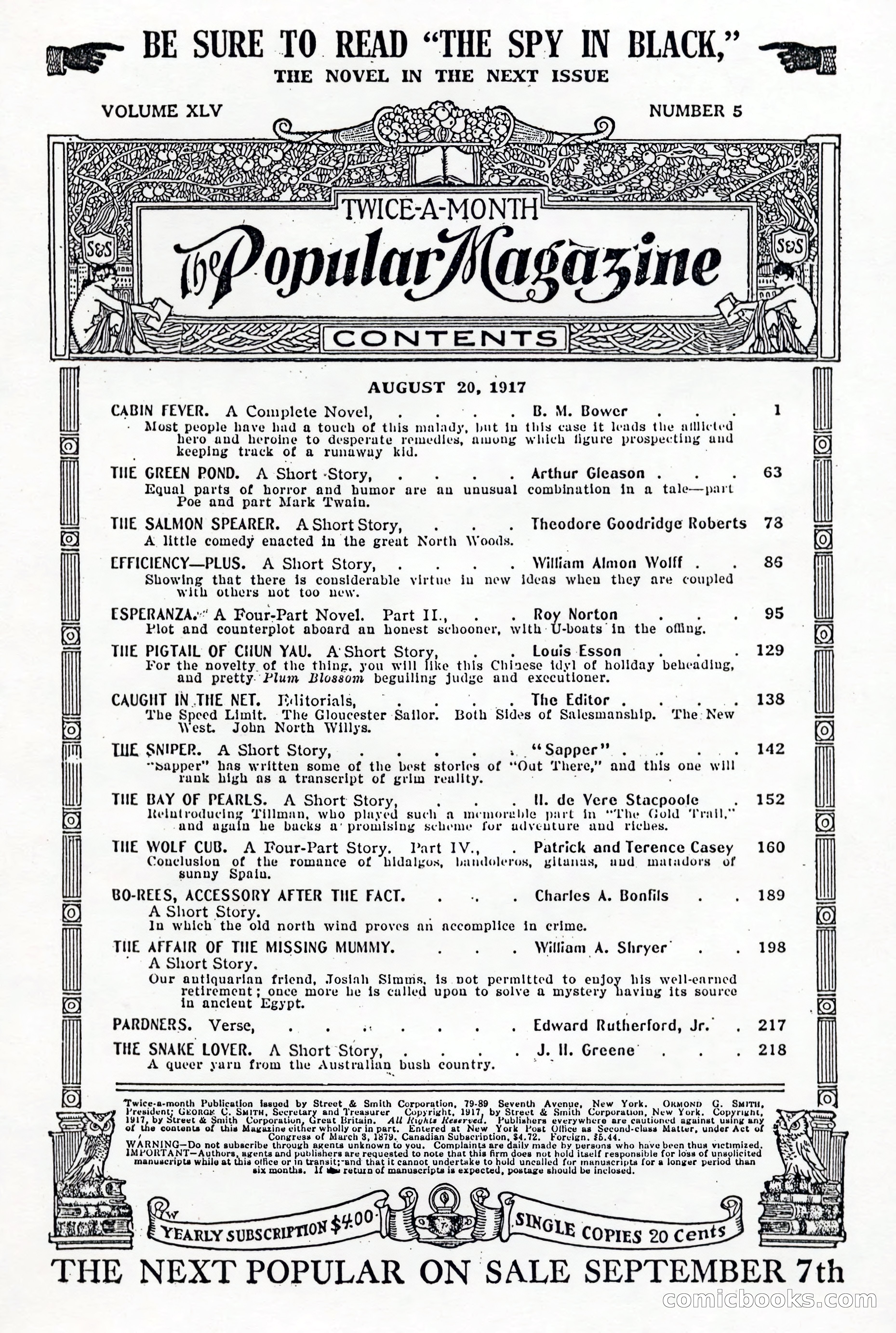 Popular Magazine, August 20, 1917 — page 2 of 231