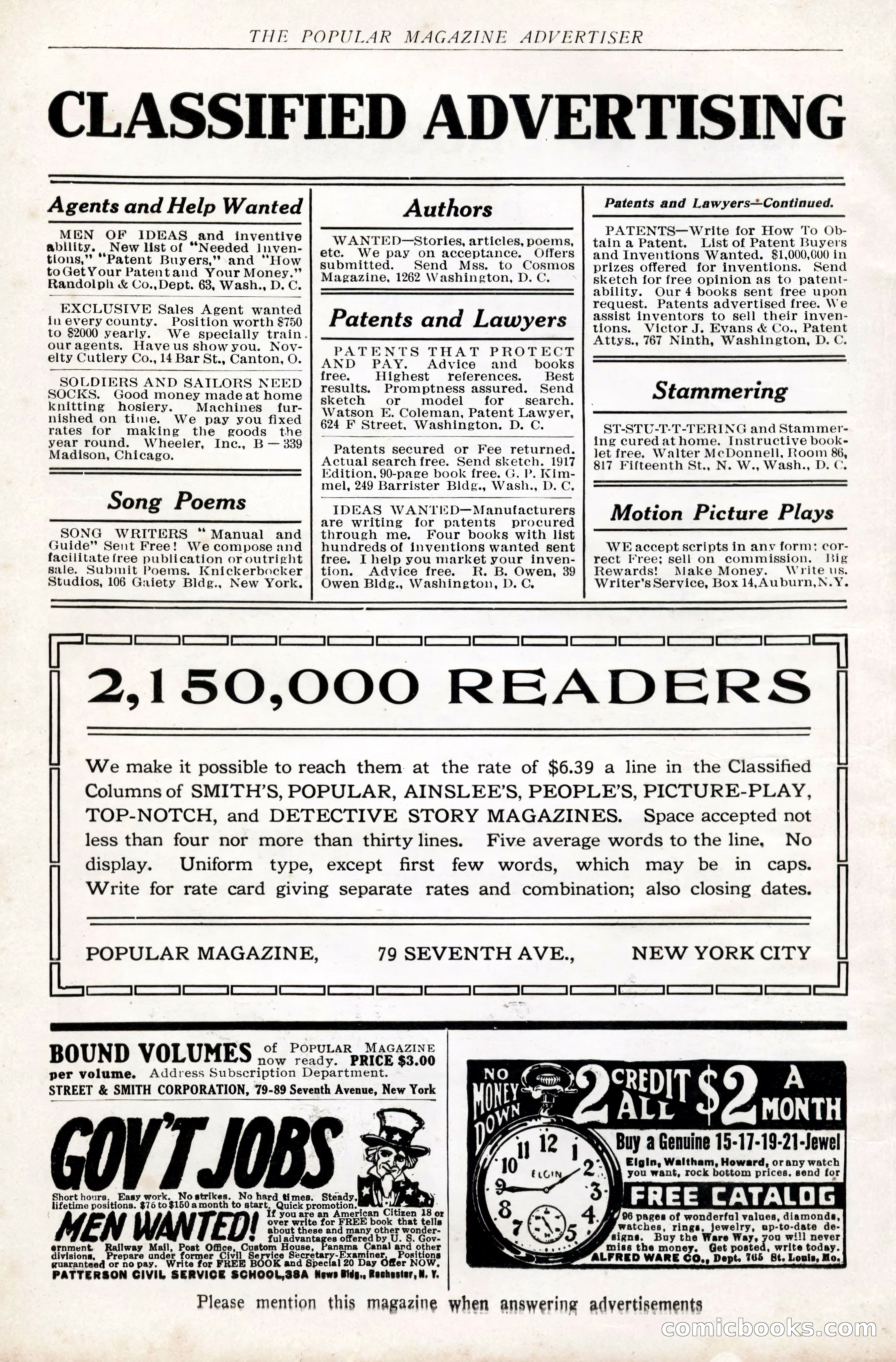 Popular Magazine, August 20, 1917 — page 7 of 231