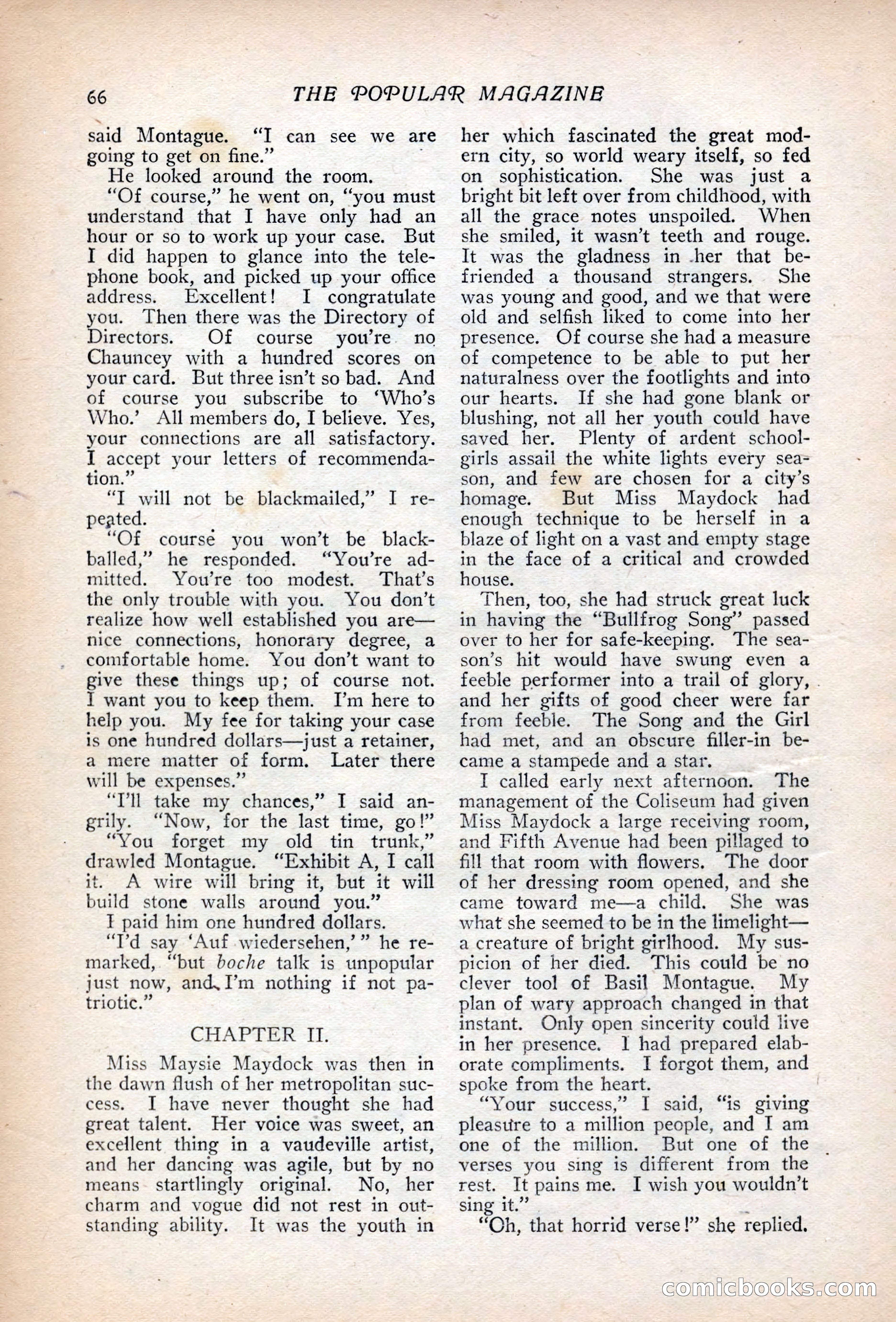 Popular Magazine, August 20, 1917 — page 73 of 231