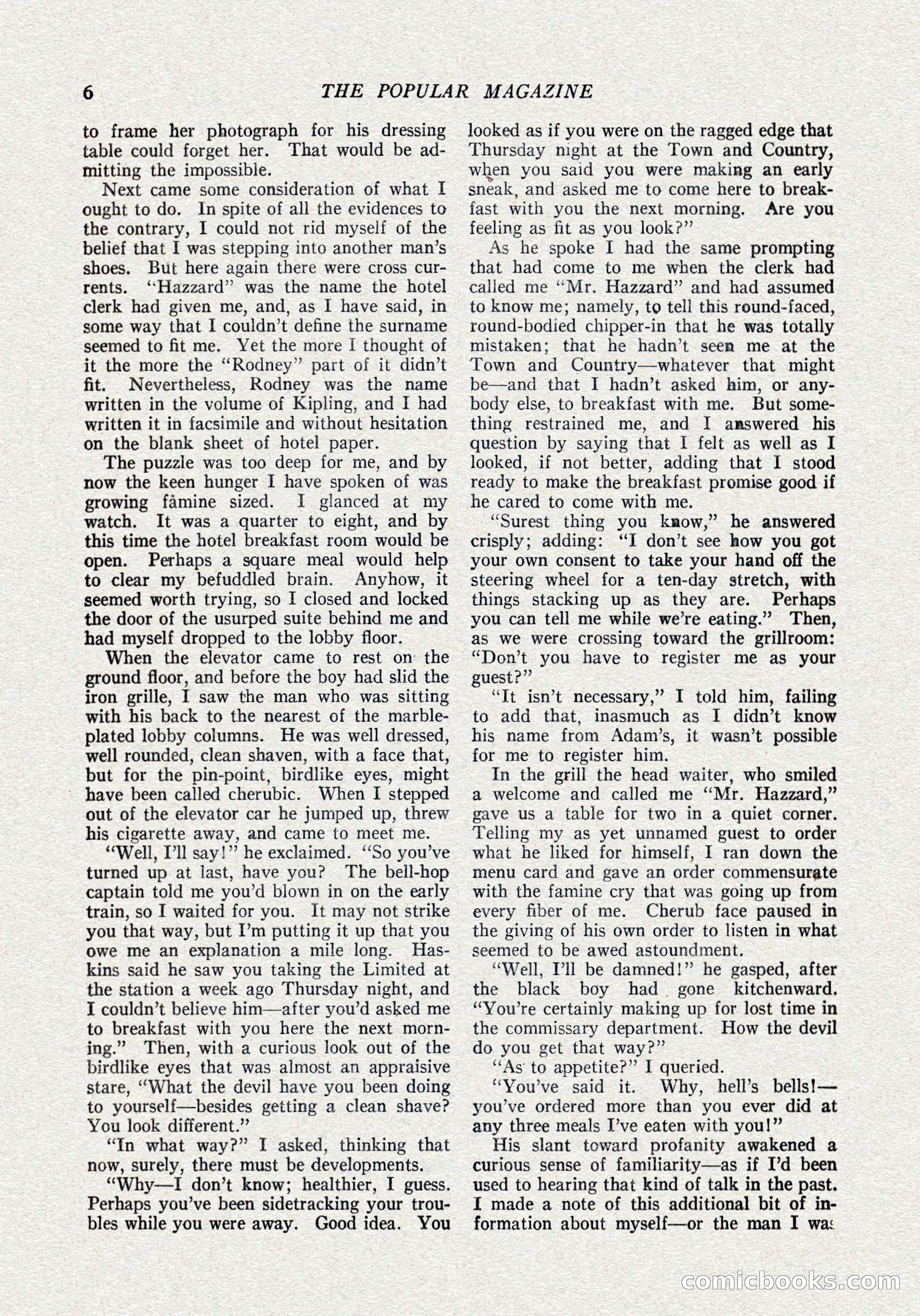 The Popular Magazine, October 15, 1921 — page 8 of 196