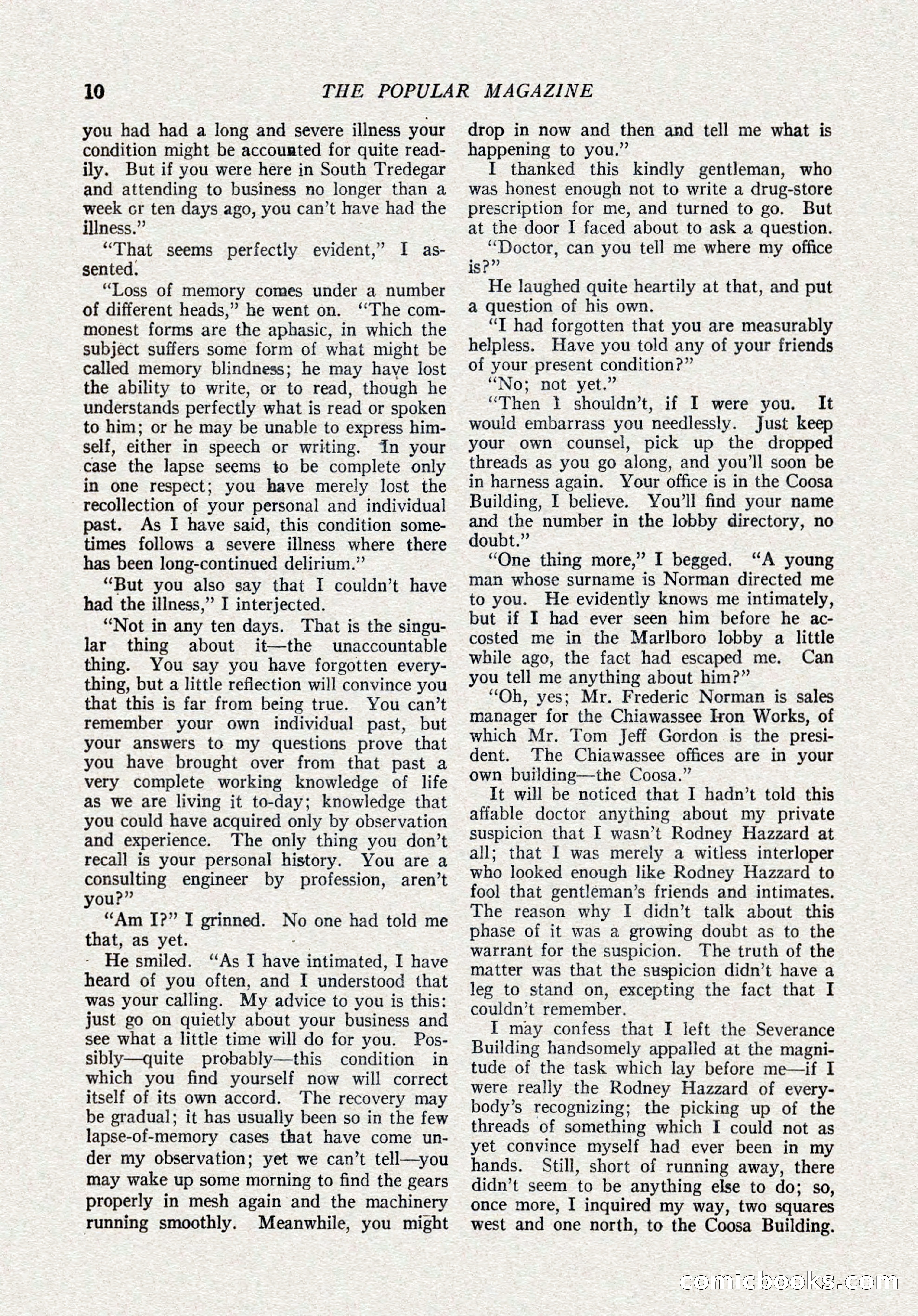 The Popular Magazine, October 15, 1921 — page 12 of 196