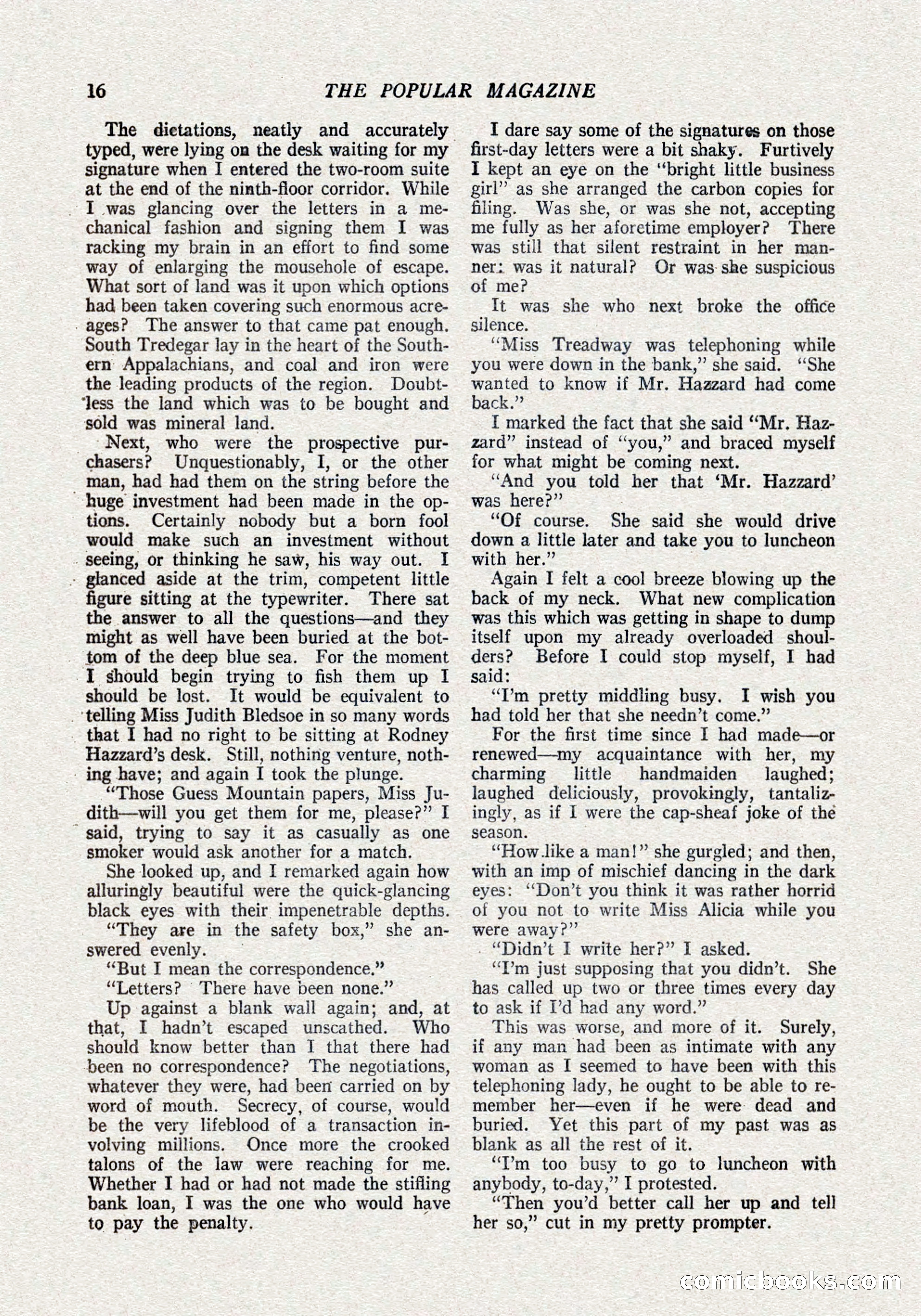 The Popular Magazine, October 15, 1921 — page 18 of 196