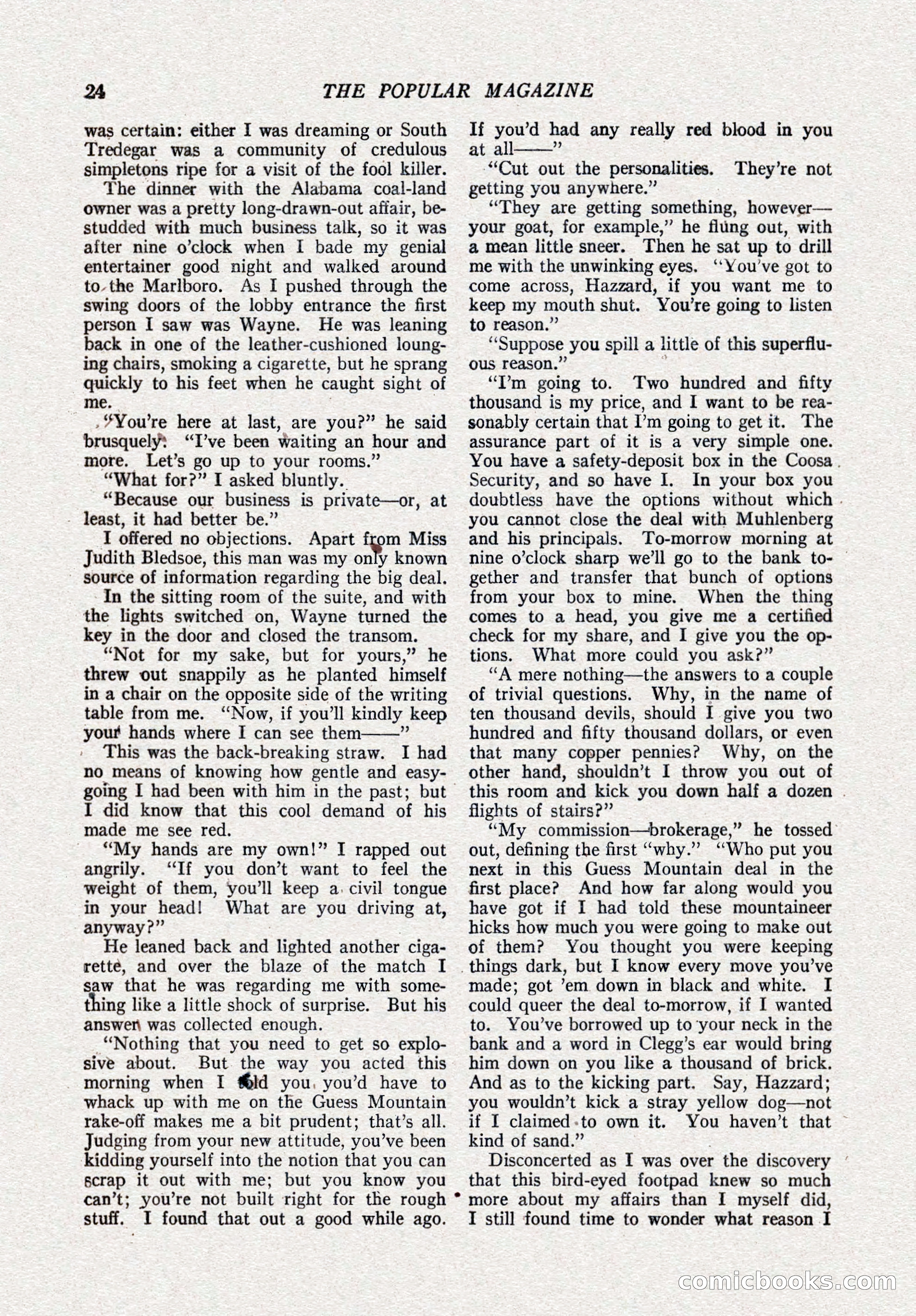 The Popular Magazine, October 15, 1921 — page 26 of 196