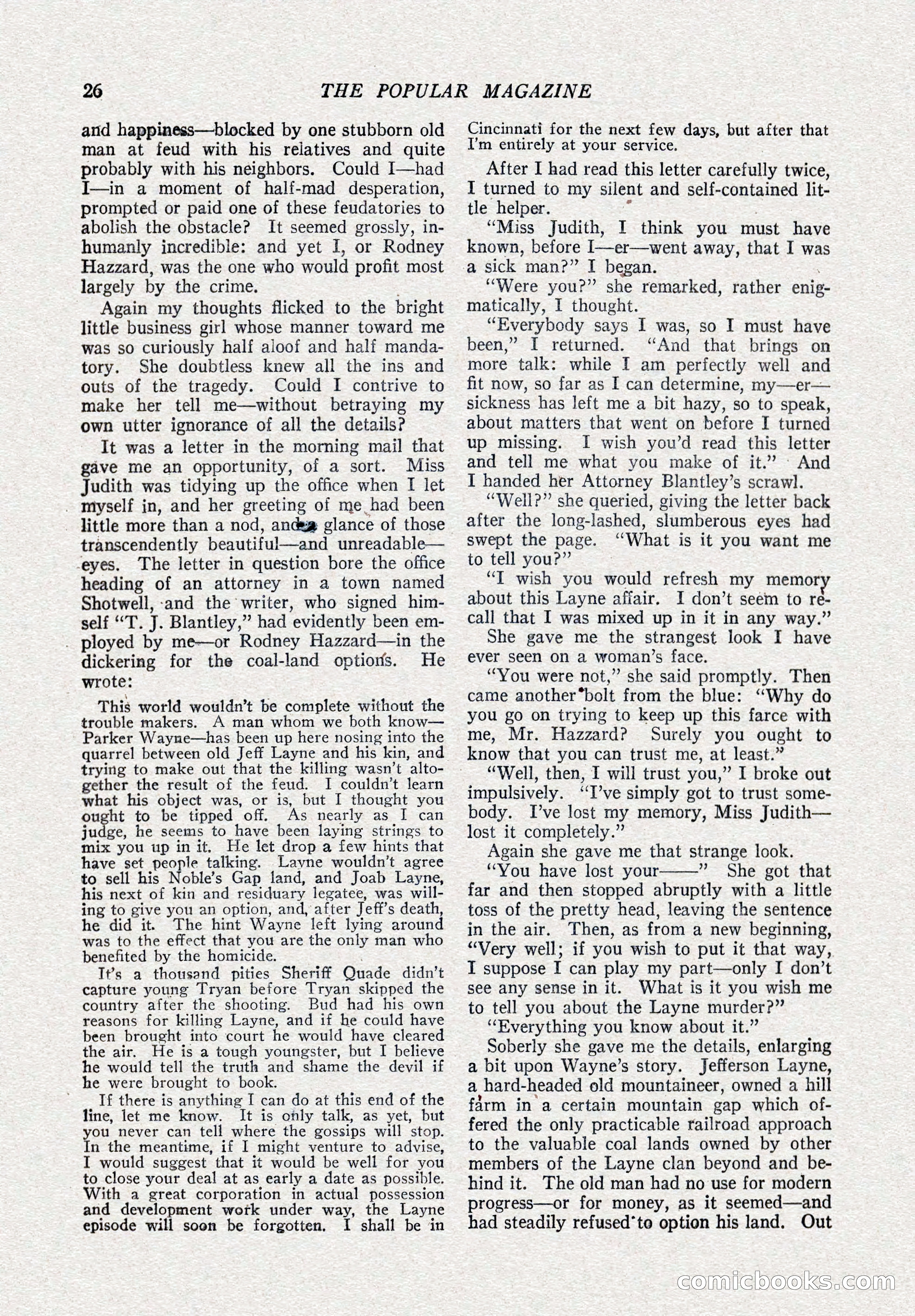 The Popular Magazine, October 15, 1921 — page 28 of 196