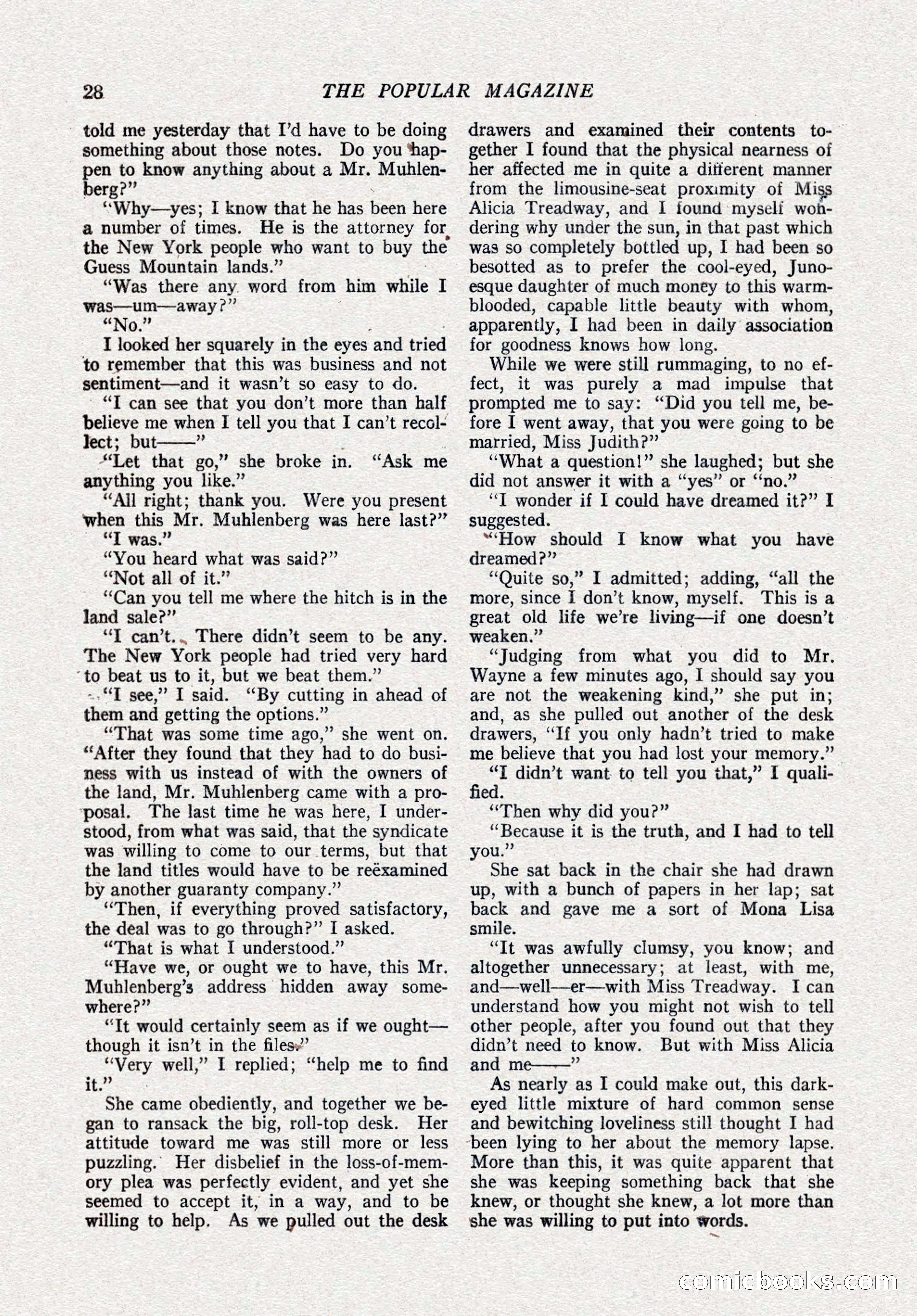 The Popular Magazine, October 15, 1921 — page 30 of 196