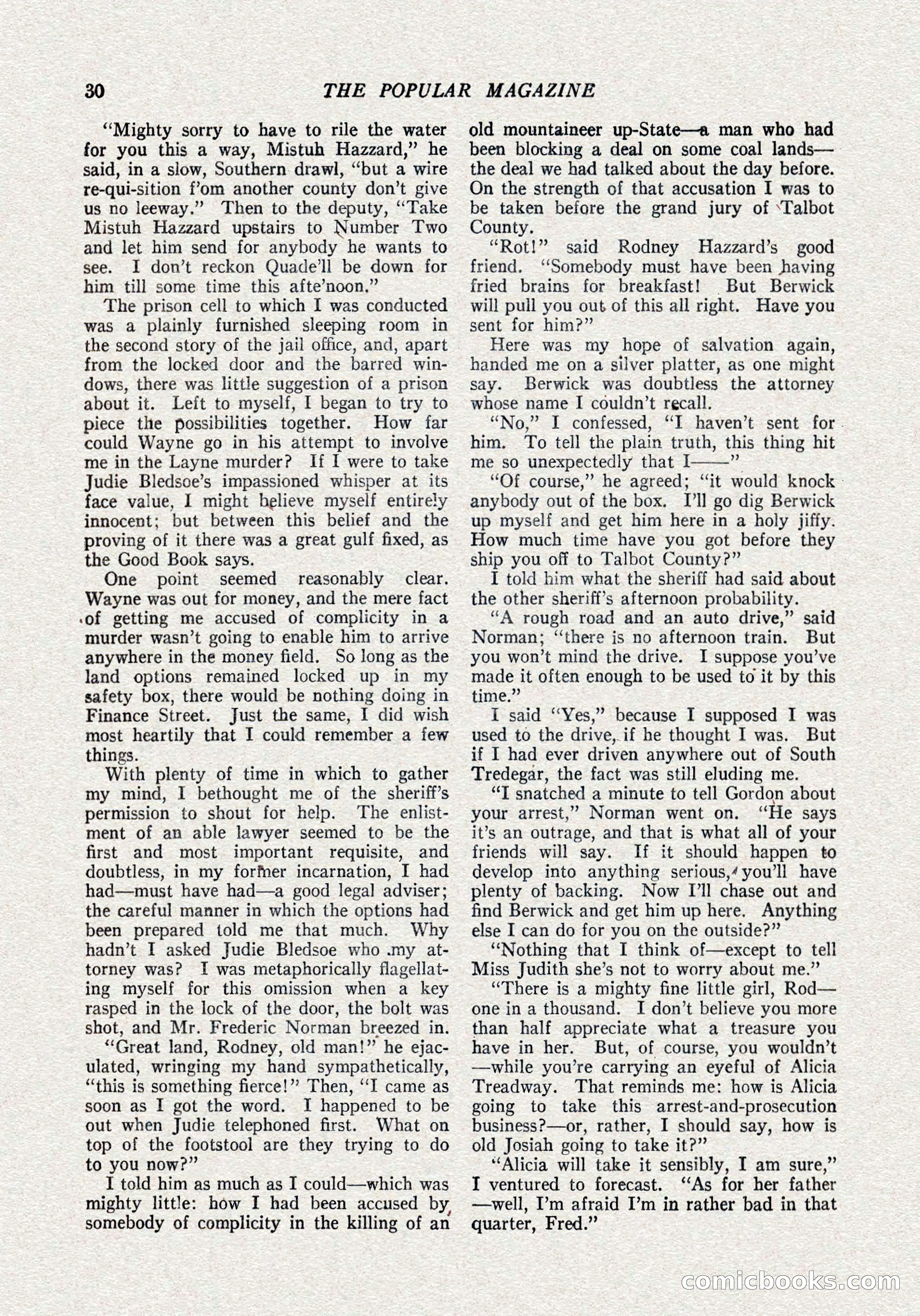 The Popular Magazine, October 15, 1921 — page 32 of 196