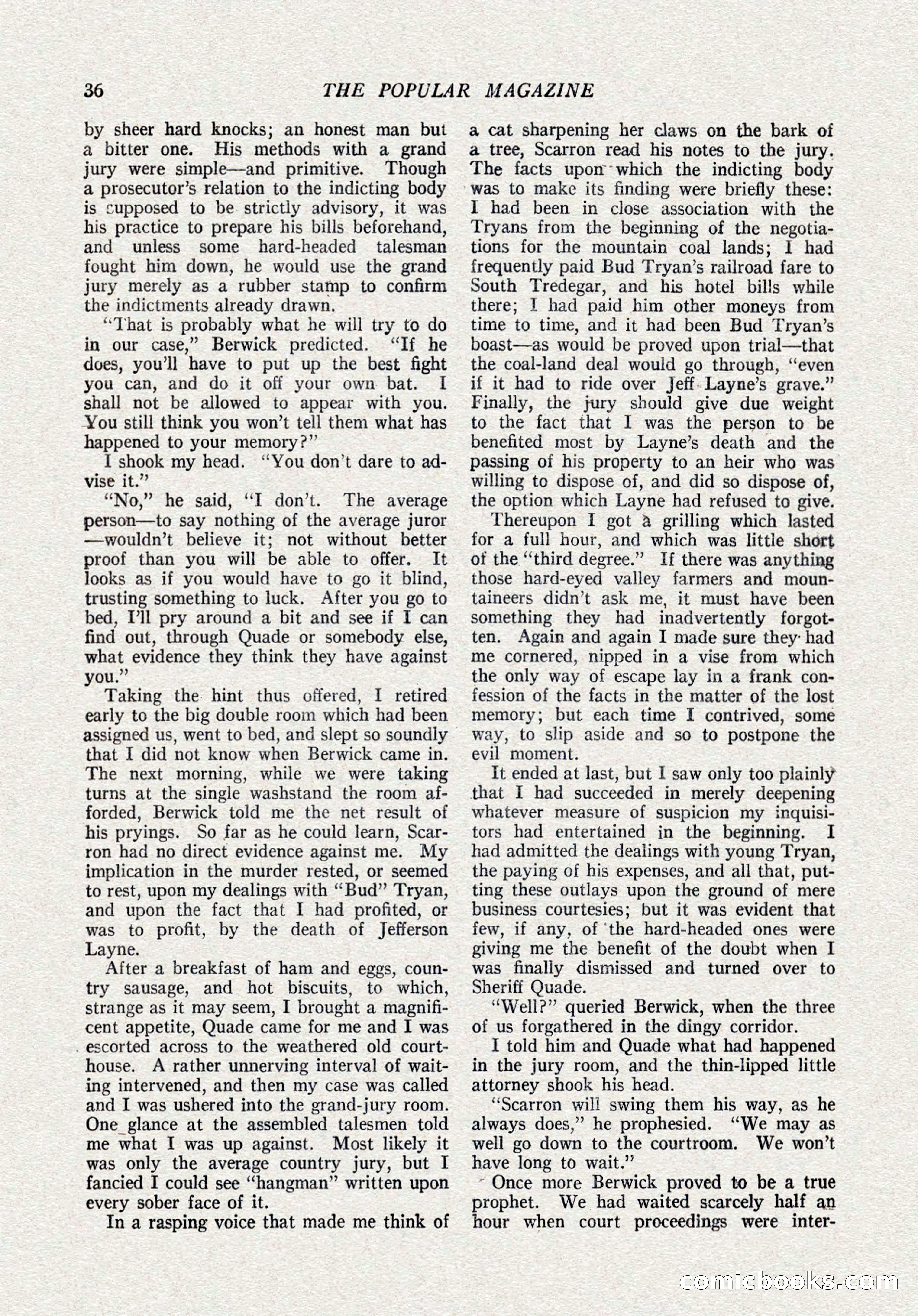 The Popular Magazine, October 15, 1921 — page 38 of 196