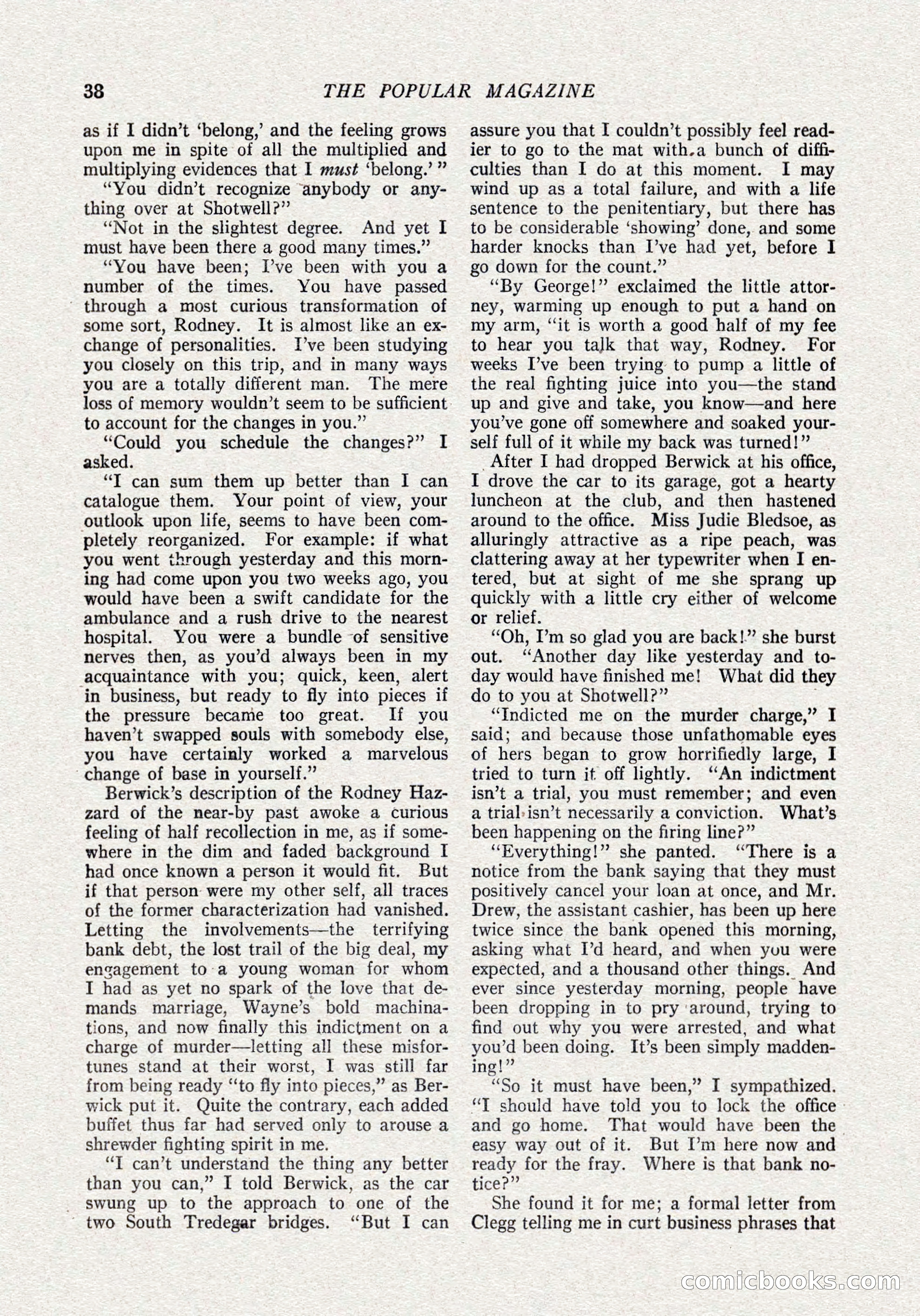 The Popular Magazine, October 15, 1921 — page 40 of 196