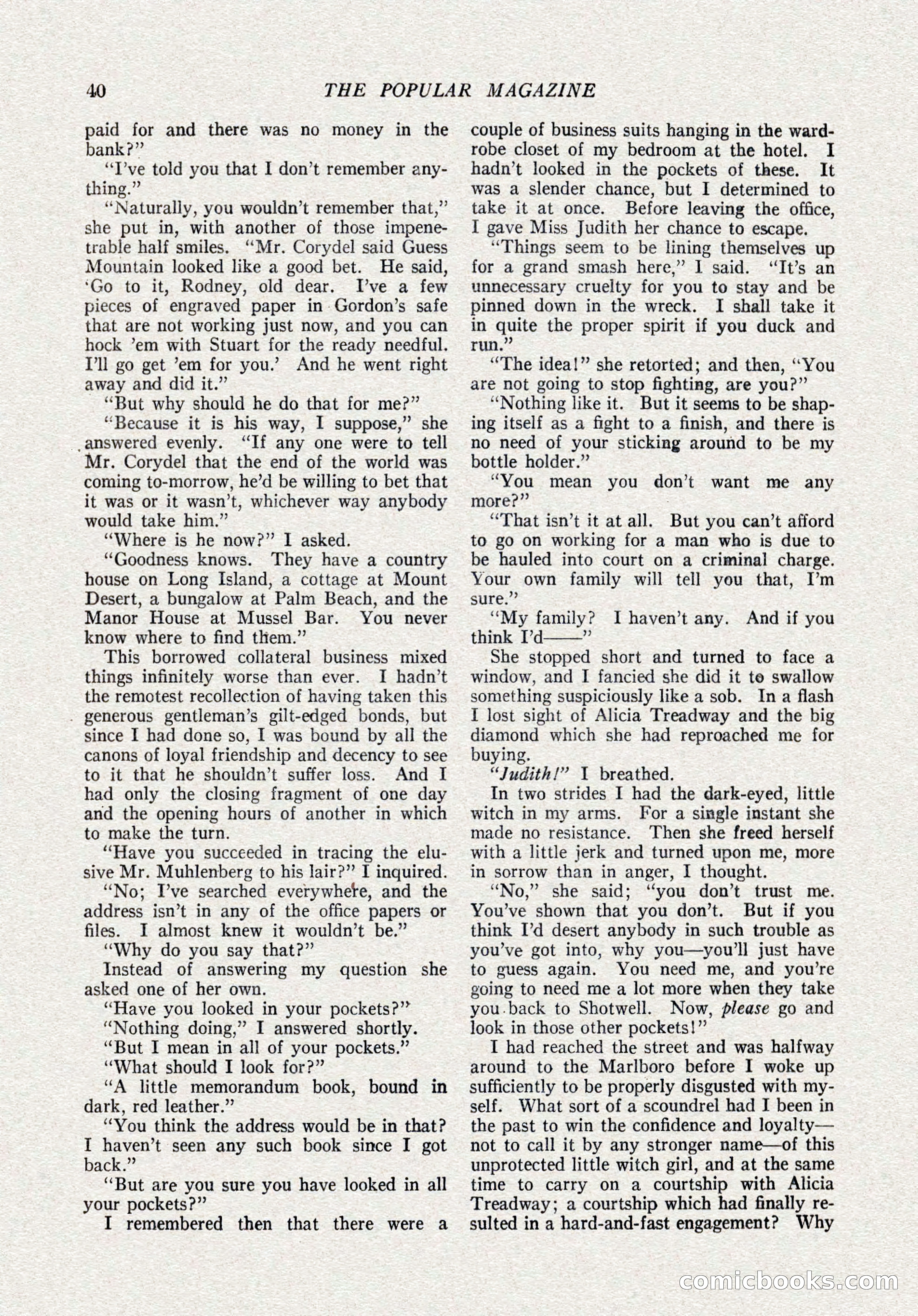 The Popular Magazine, October 15, 1921 — page 42 of 196