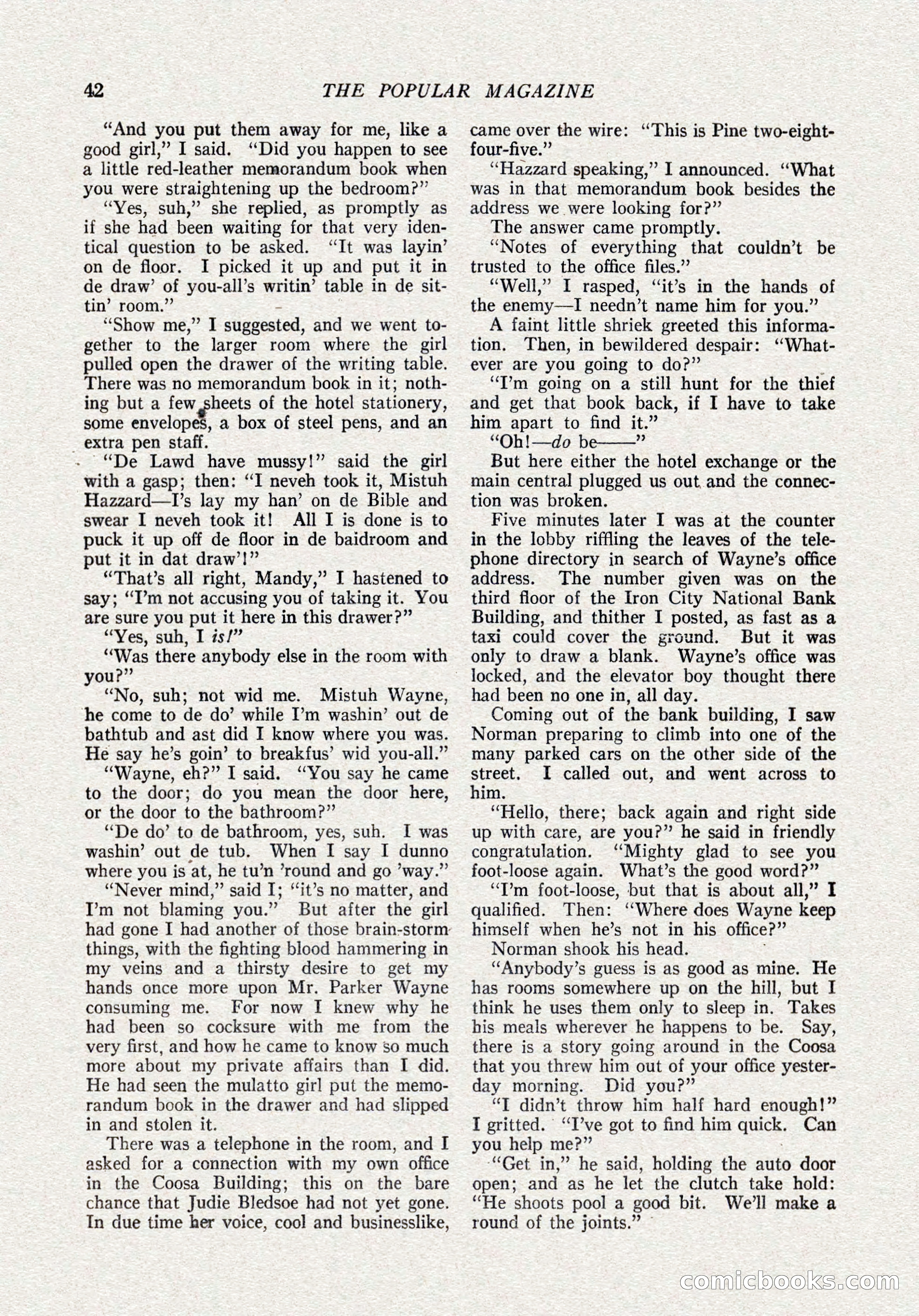 The Popular Magazine, October 15, 1921 — page 44 of 196