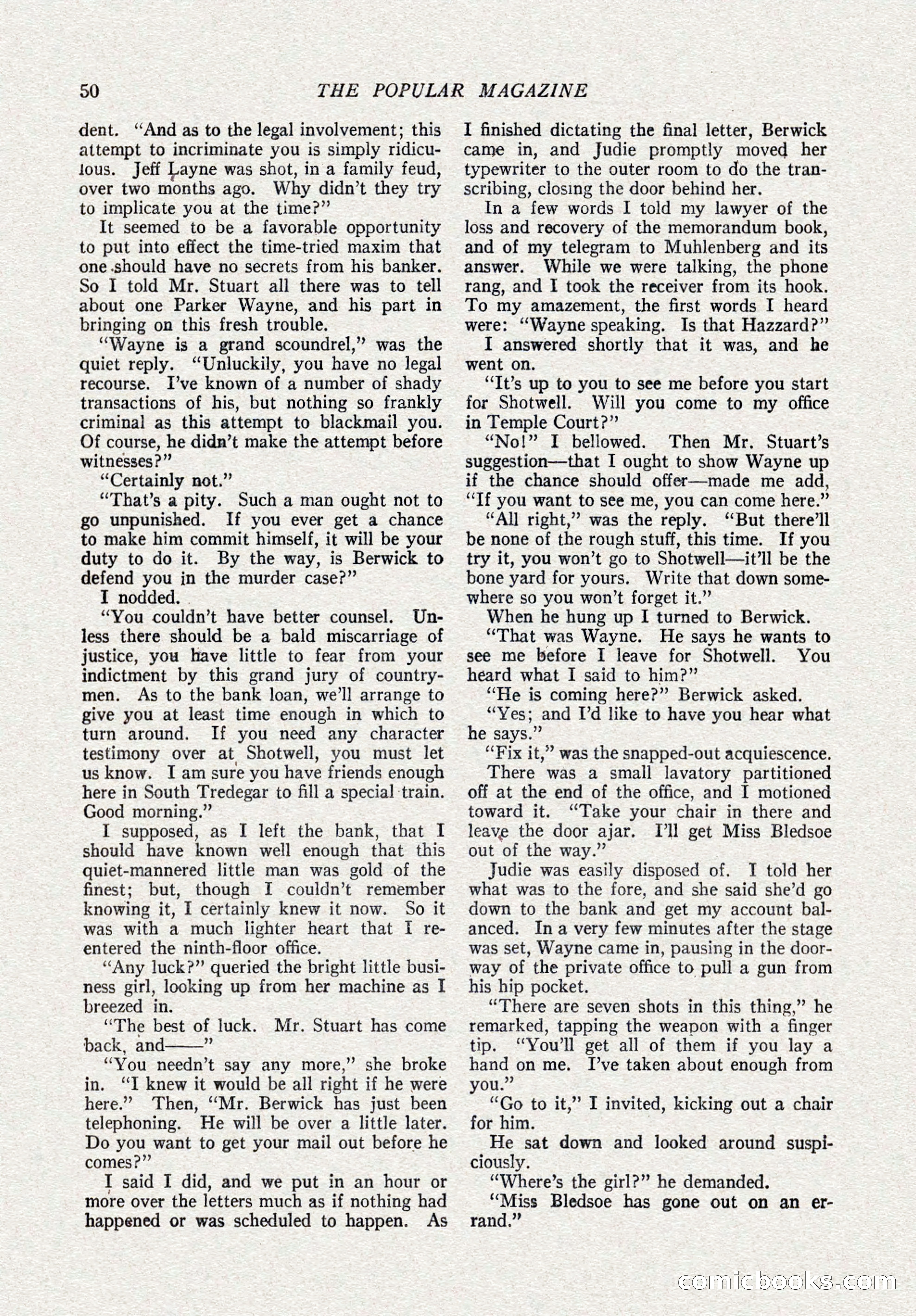 The Popular Magazine, October 15, 1921 — page 52 of 196
